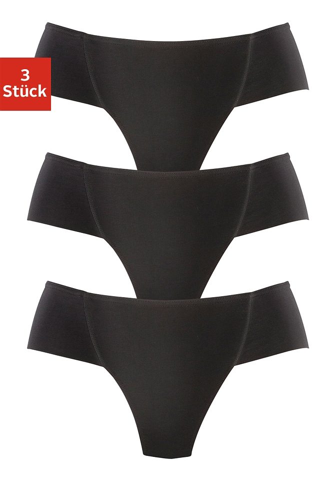 petite fleur by Lascana Formstring 3er-Pack, shape wear, unifarben, Baumwollmischung