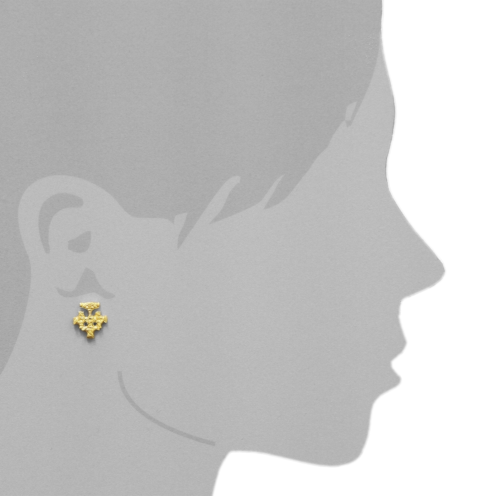OSTSEE-SCHMUCK Paar Ohrstecker »Ostsee-Schmuck Ohrstecker Hiddensee 15 x 13 mm«, (2 tlg.)