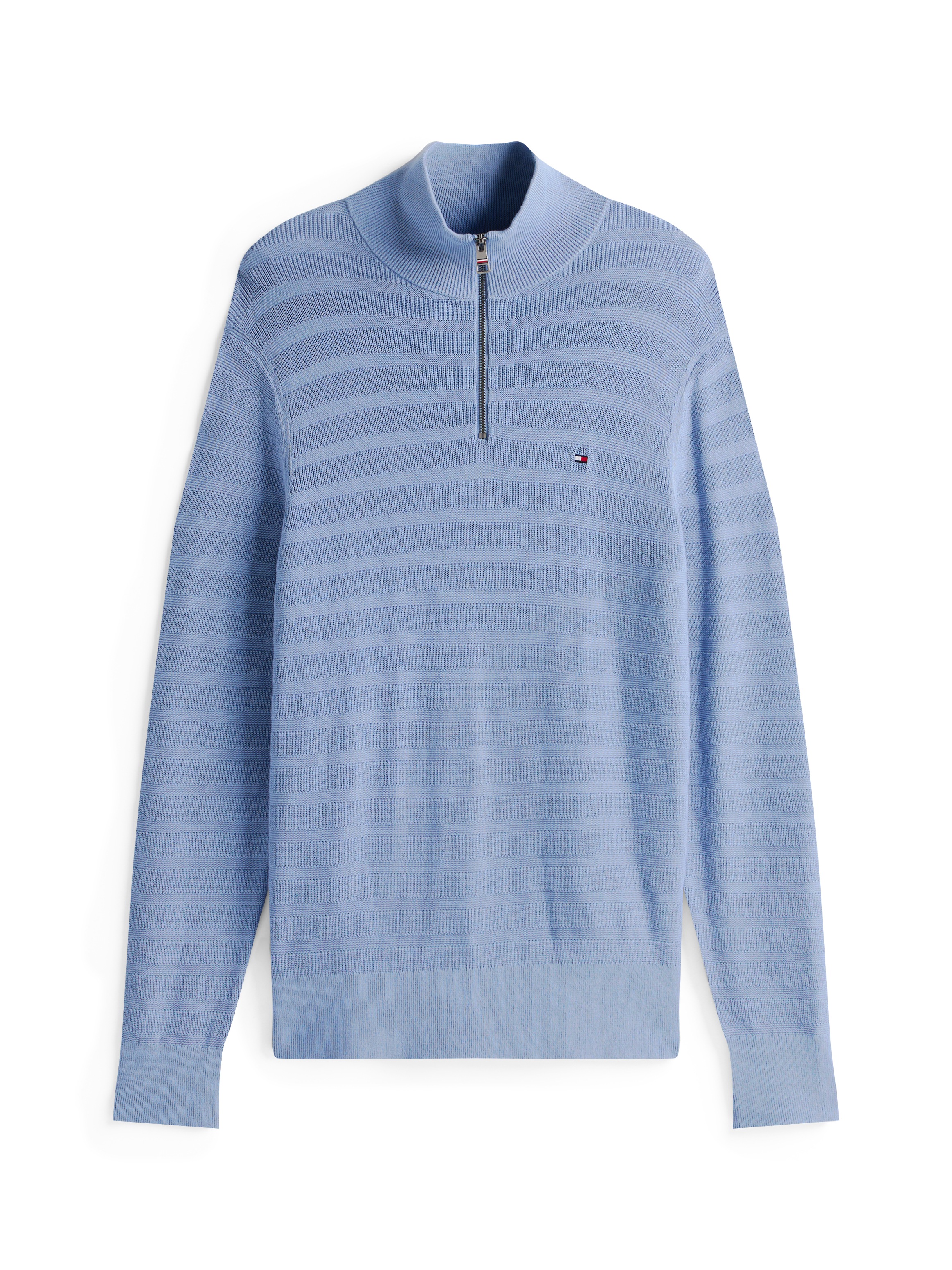 Tommy Hilfiger Troyer »STRIPE STRUCTURE ZIP MOCK«, mit modischer Struktur