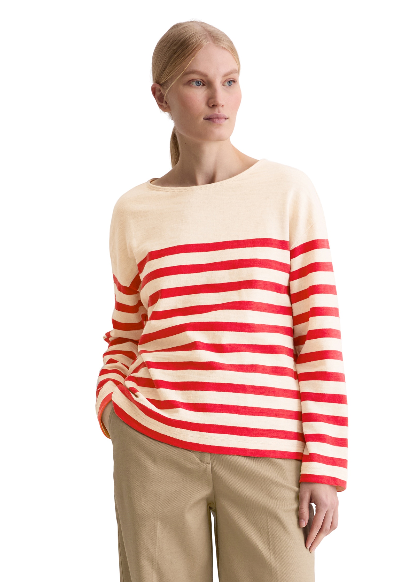 Marc OPolo Langarmshirt "aus garngefärbtem Heavy-Slub-Jersey" günstig online kaufen