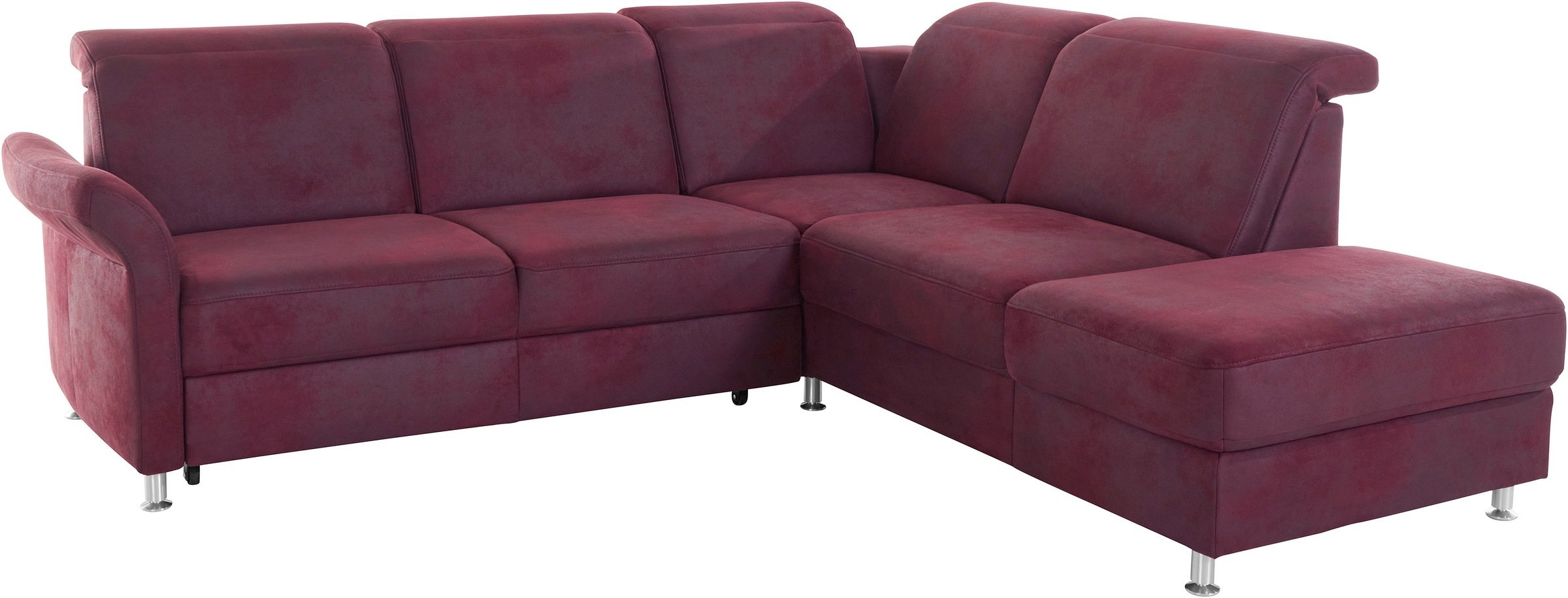 sit&more Ecksofa »Darwin L-Form«, inklusive Federkern, wahlweise mit Kopfteilverstellung, Bettfunktion