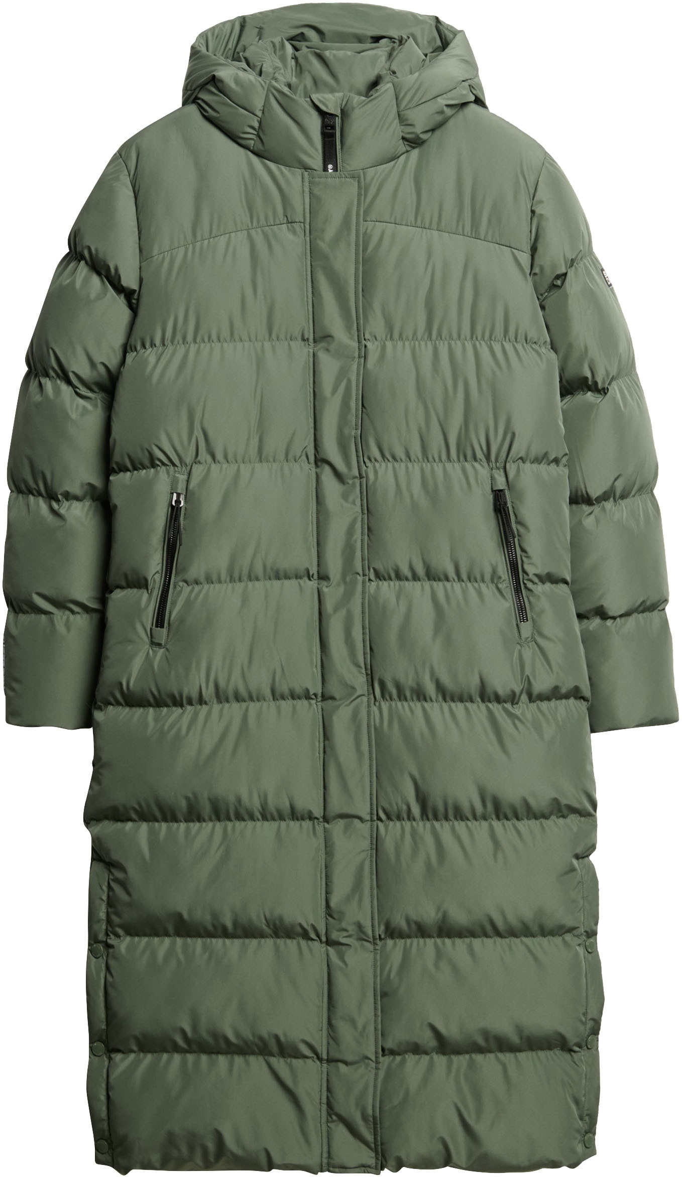 Superdry Steppjacke »HOODED LONGLINE SPORTS PUFFER«, mit Kapuze