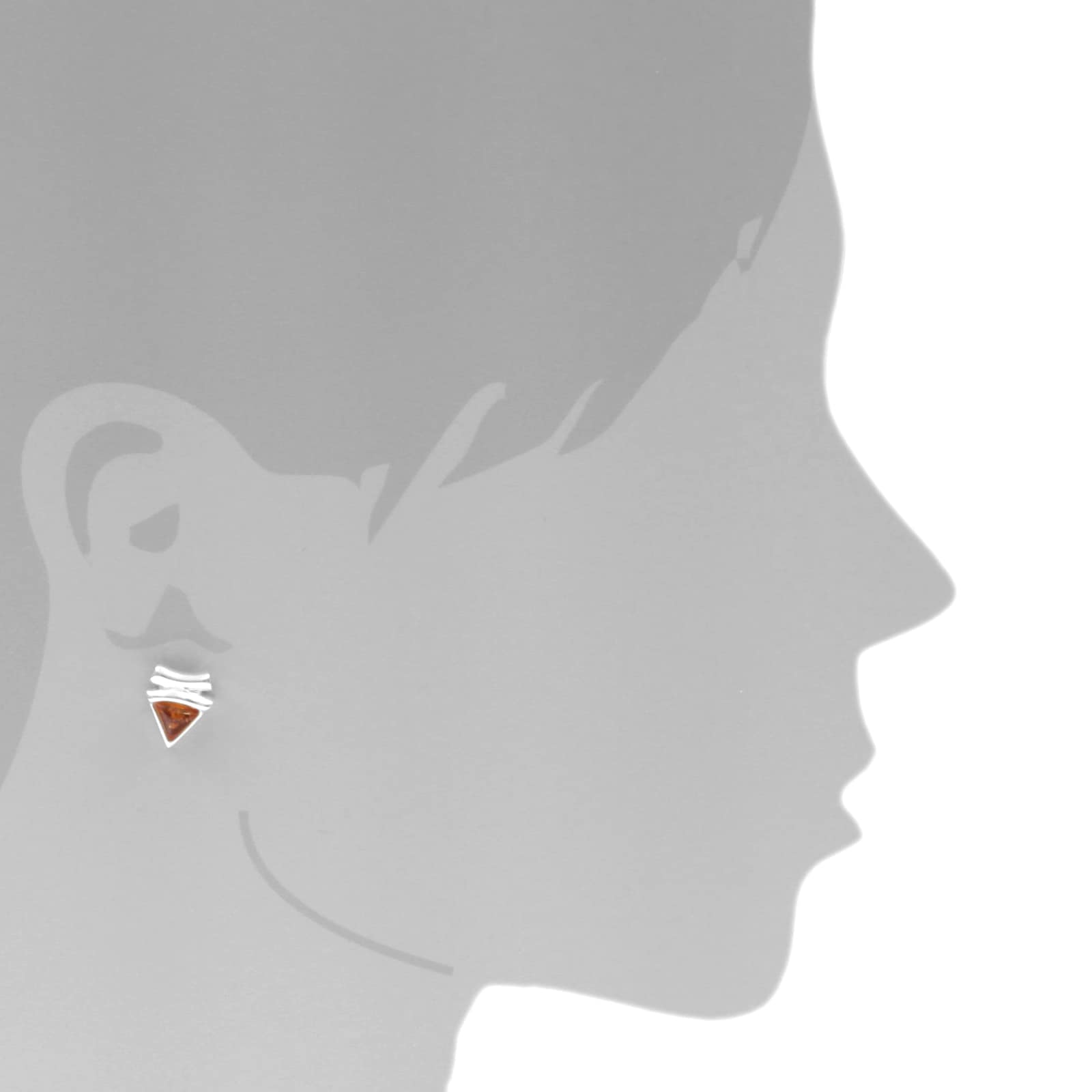 OSTSEE-SCHMUCK Paar Ohrstecker »- Greta - Silber 925/000 - Bernstein«
