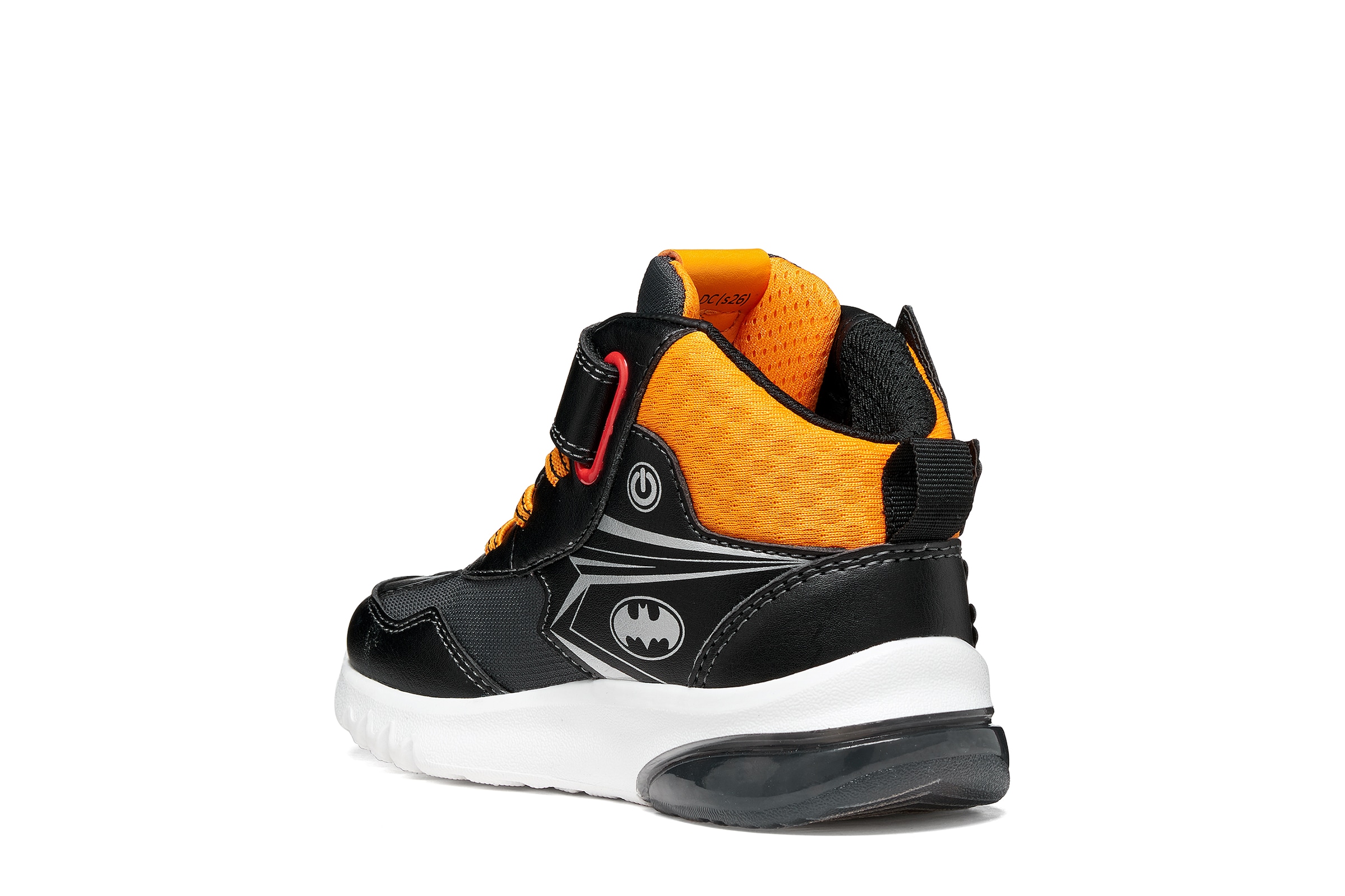 Geox Sneaker »J CIBERDRON BOY - Blinkschuh«  Blinky Klettboots mit BATMAN-Motiv, Größenschablone zum Download