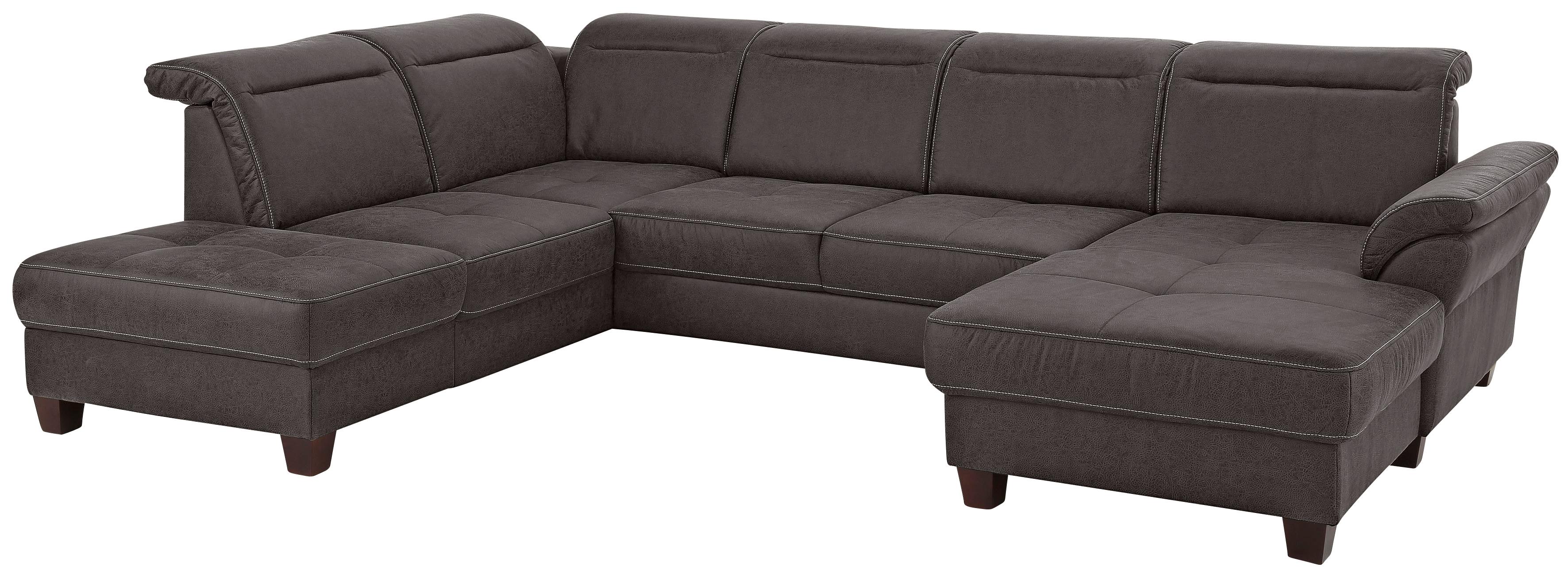 OTTO home Wohnlandschaft "Solvei U-Form" Sitztiefenverstellung und Federkern, wahlweise Kopfteilverstellung