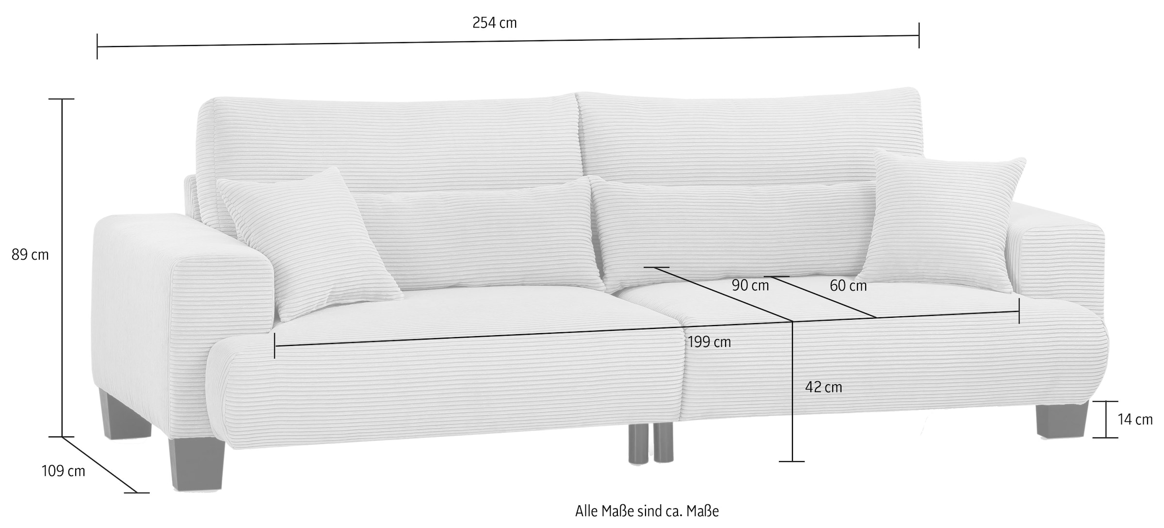 Big-Sofa, sofa Zierkissen, stellbar fashion Raum inklusive exxpo BAUR kaufen loser und - Rücken- im | frei