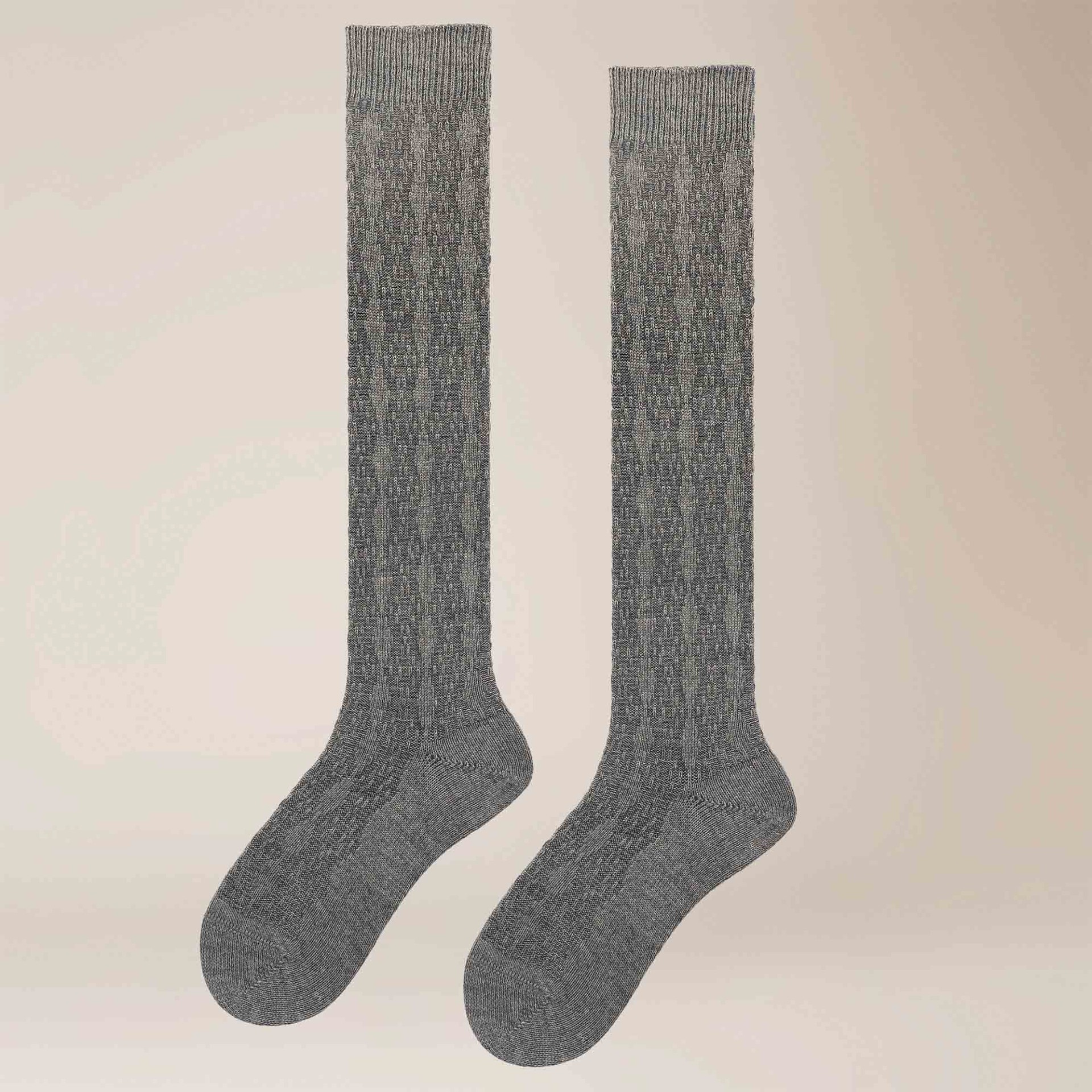 KUNERT Kniestrümpfe "Kniestrumpf Heritage Structure Socks" Trachten-Kniestrümpfe mit Merinowolle