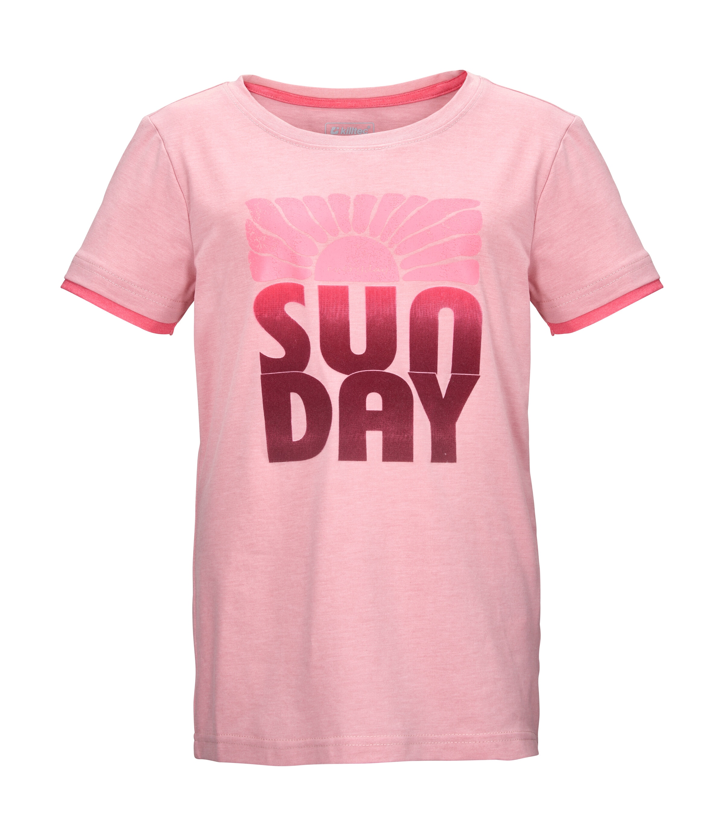 Killtec T-Shirt "KOS 133 GRLS TSHRT" Farbenfrohes Mädchen-T-Shirt mit „Sunday“-Print