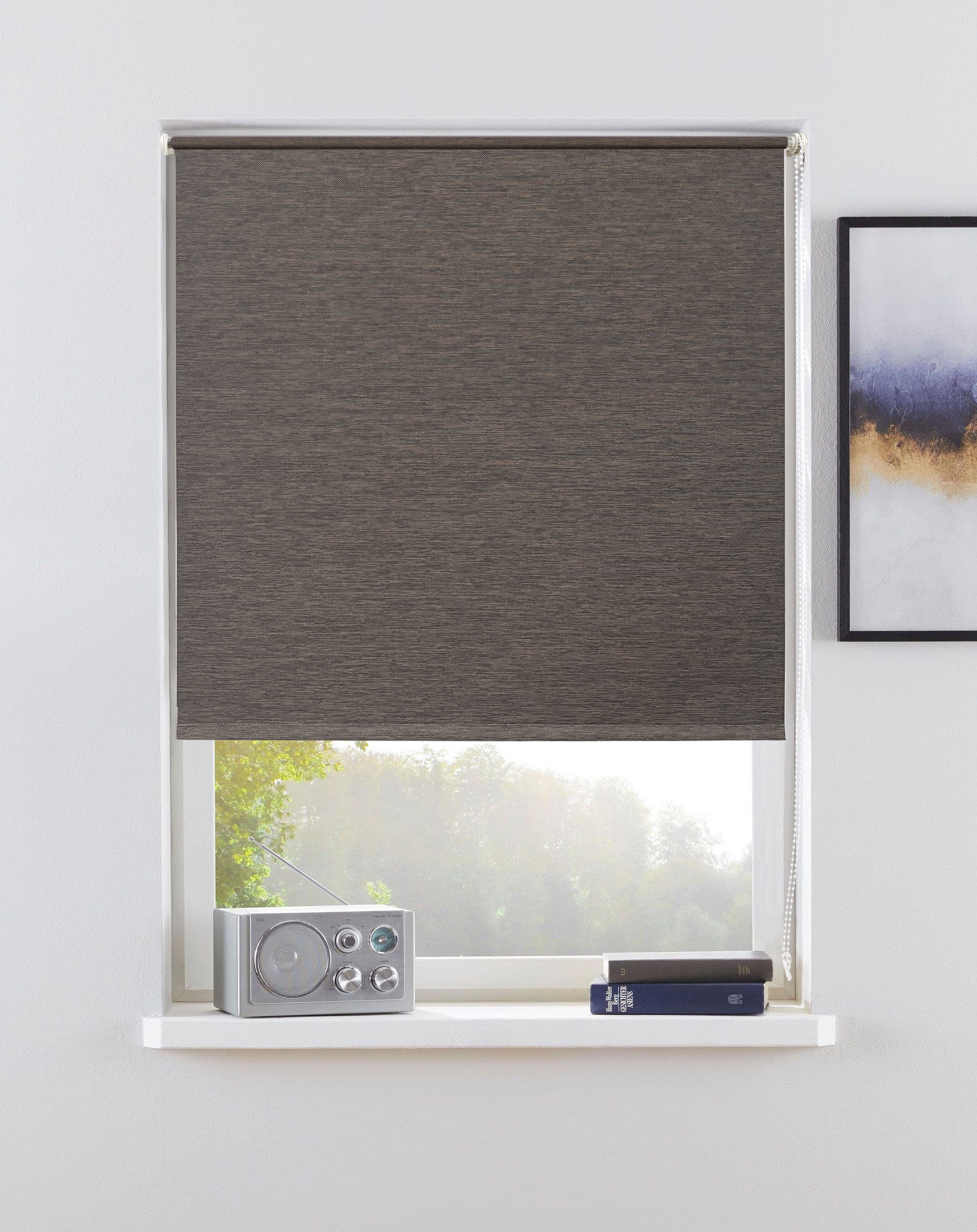 OTTO home Rollo »RILLEY« Lichtschutz Sichtschutz | Verdunkelung ohne Bohren freihängend Seitenzugrollo, Rollo in eleganter Gewebestruktur - NEUHEIT!