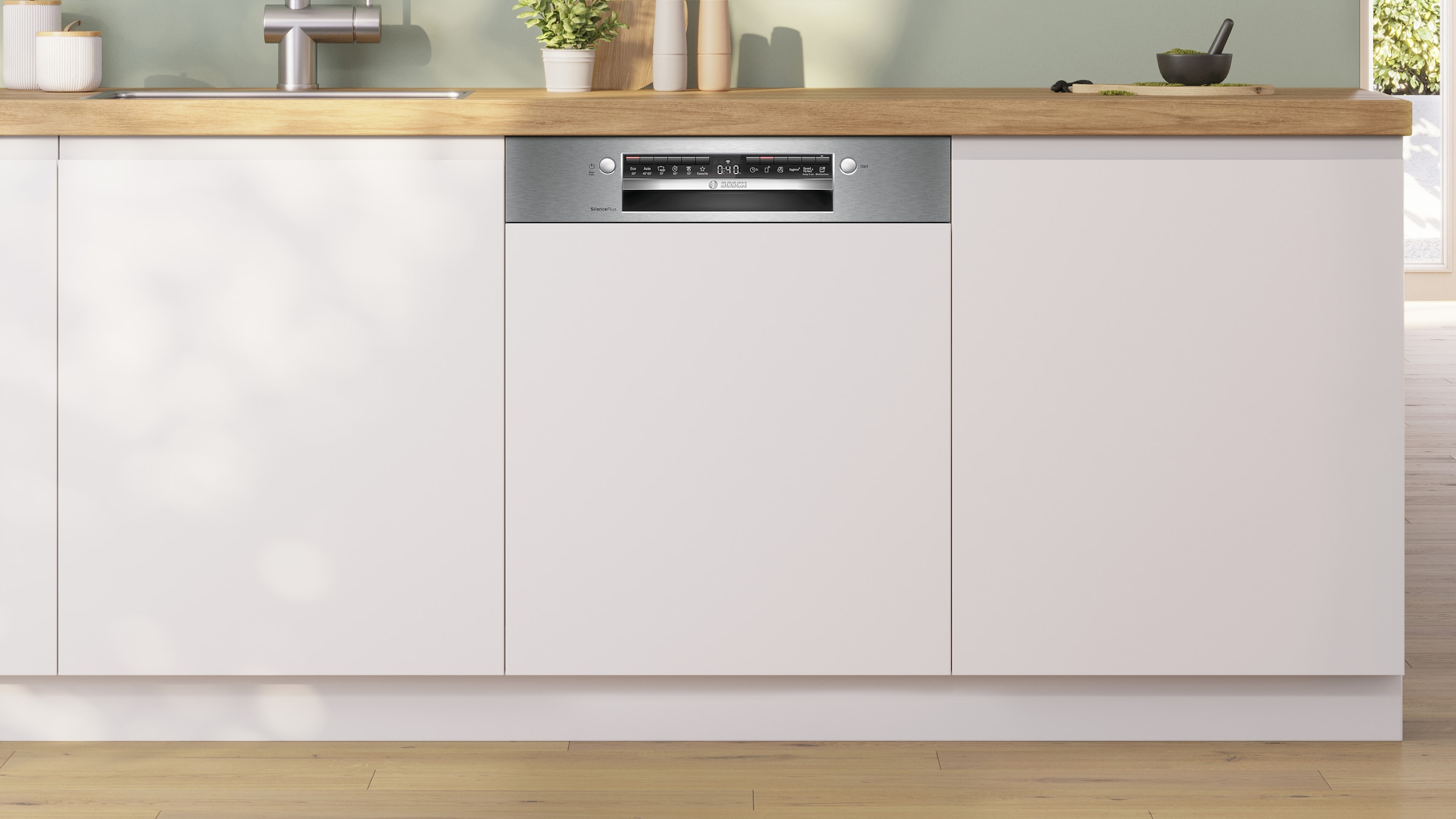 BOSCH teilintegrierbarer Geschirrspüler Serie 4 "SMI4EVS09E", 14 Maßgedecke