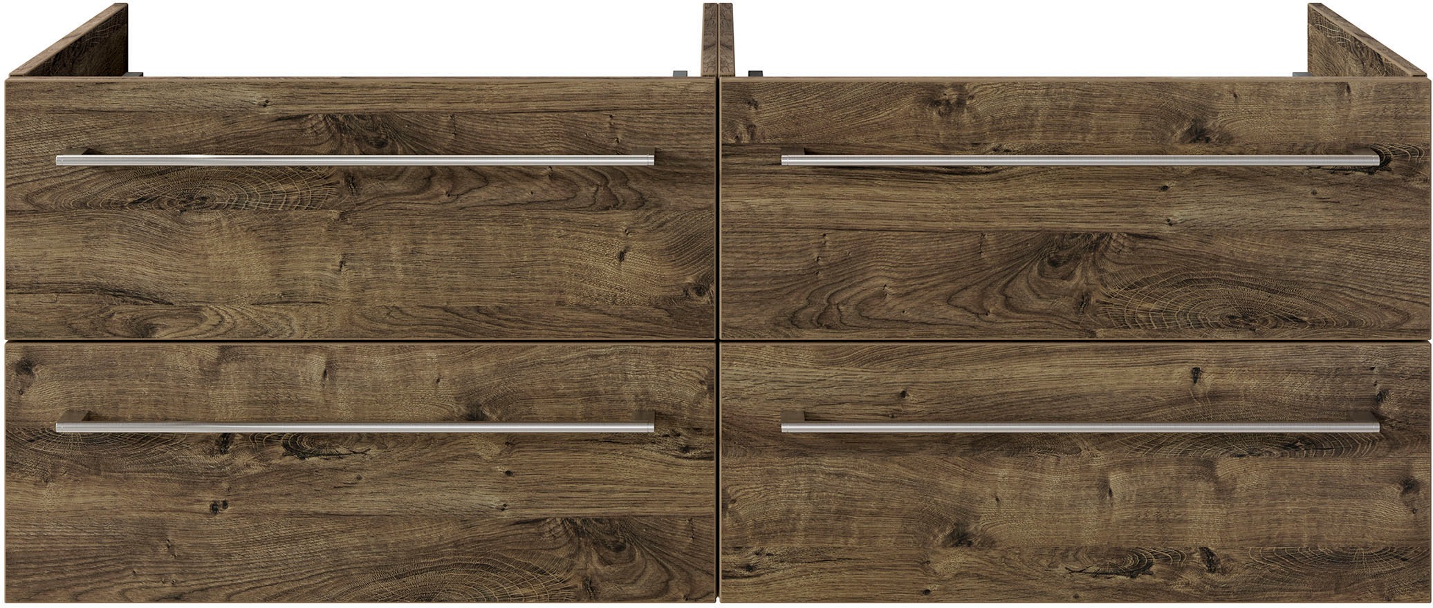 Saphir Waschtisch »Serie 6025 Mineralmarmor-Waschtisch mit Unterschrank, 132 cm breit«, Doppel-Waschplatz mit 4 Schubladen, hängend, verschiedene Ausführungen