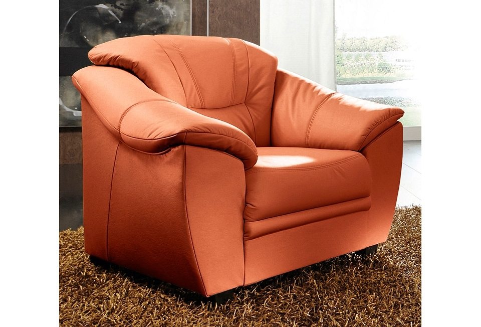sit&more Sessel "Savona, B: 103 cm, Federkern-Polsterung, komfortable Sitzhöhe 46 cm" Bequeme Armlehnen, Ziernähte, frei im Raum stellbar, zeitloses Design