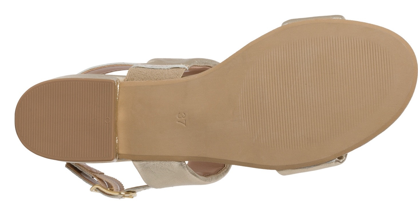 Tamaris Sandalette, Sommerschuh, Sandale, Blockabsatz, mit breiten Riemen, schmale Form