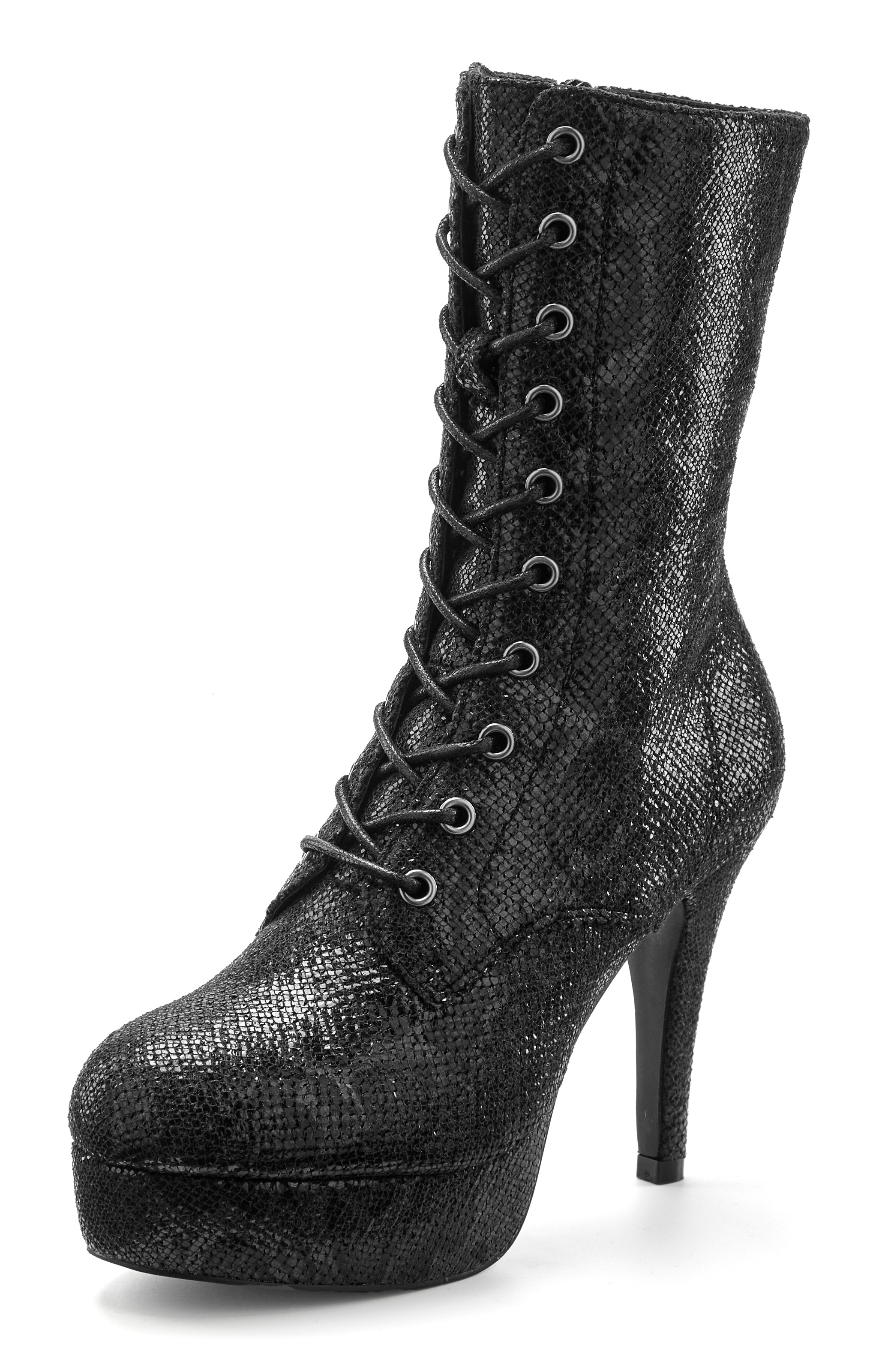 Thumbnail - LASCANA Belle Affaire Schnürstiefelette "Stiefel,", High-Heel-Boots mit Plateauabsatz