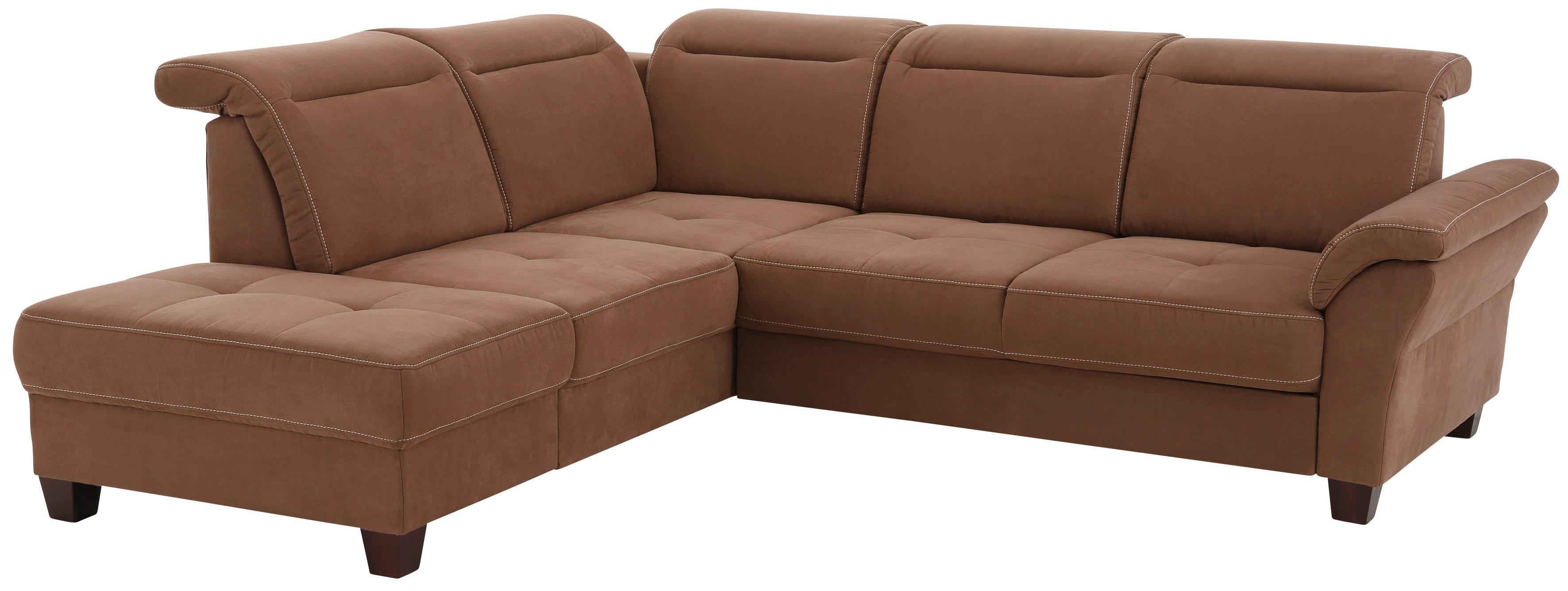 OTTO home Ecksofa "Solvei L-Form" wahlweise auch mit Kopfteilverstellung und Schlaffunktion, Federkern