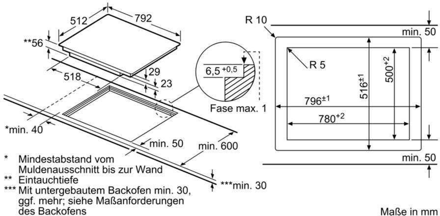 NEFF Flex-Induktions-Kochfeld von SCHOTT CERAN® »T68PT6QX0«, T68PT6QX0, mit intuitiver Twist Pad® Bedienung