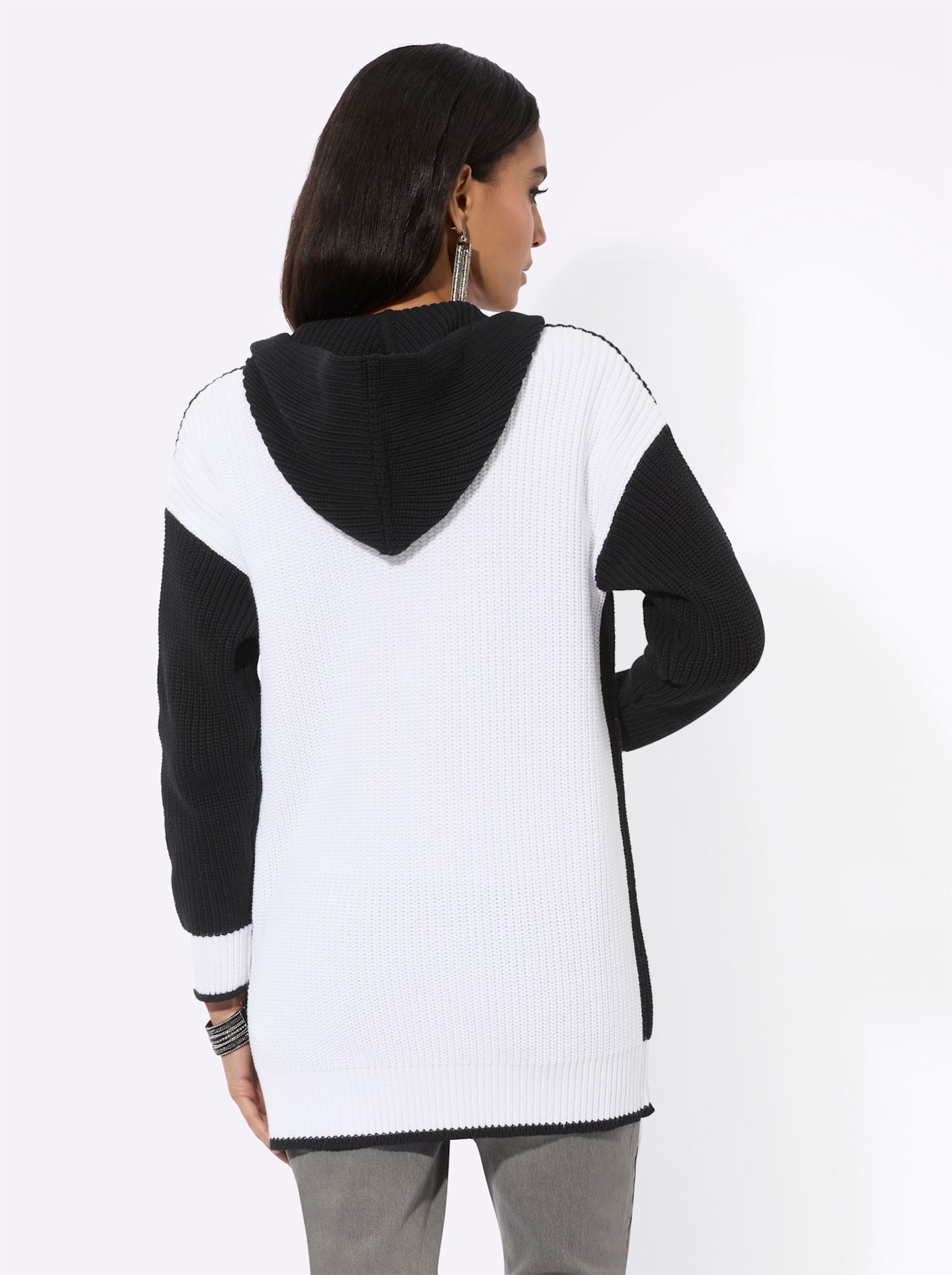 creation L Kapuzenstrickjacke