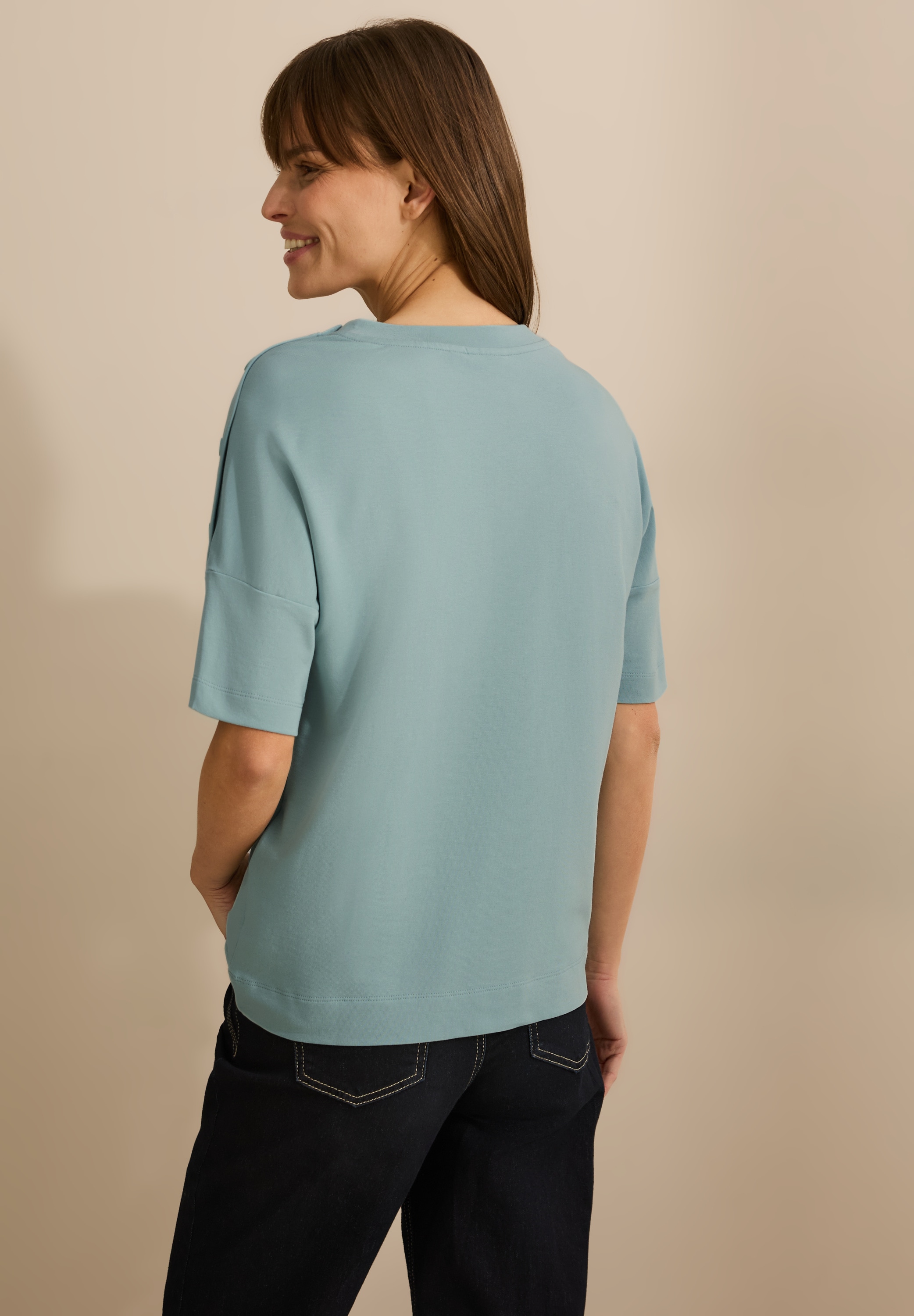Cecil T-Shirt, aus softem Materialmix
