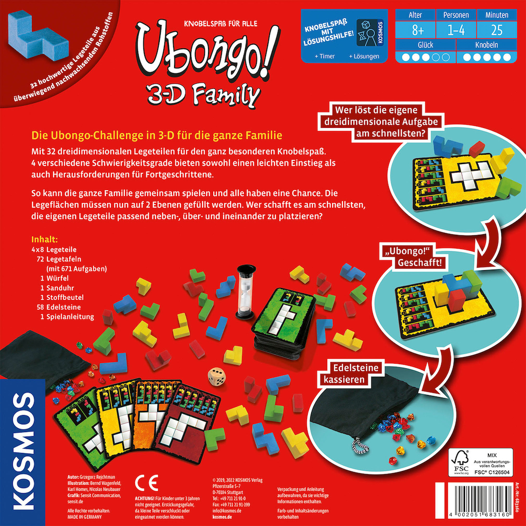 Kosmos Spiel »Ubongo! 3-D Family 2022«, Made in Germany