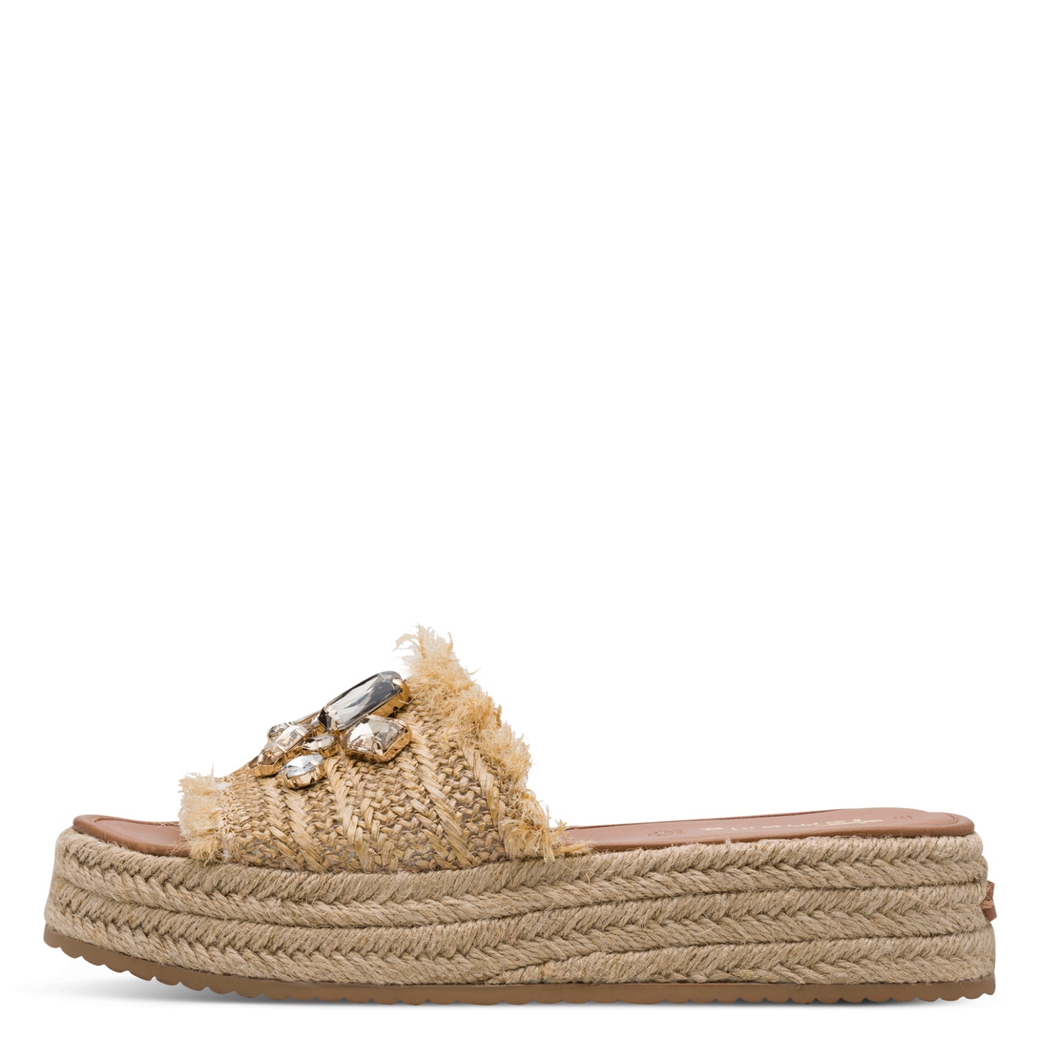 Tamaris Pantolette  Plateau, Schlüpfschuh, Sommerschuh mit funkelnden Schmucksteine