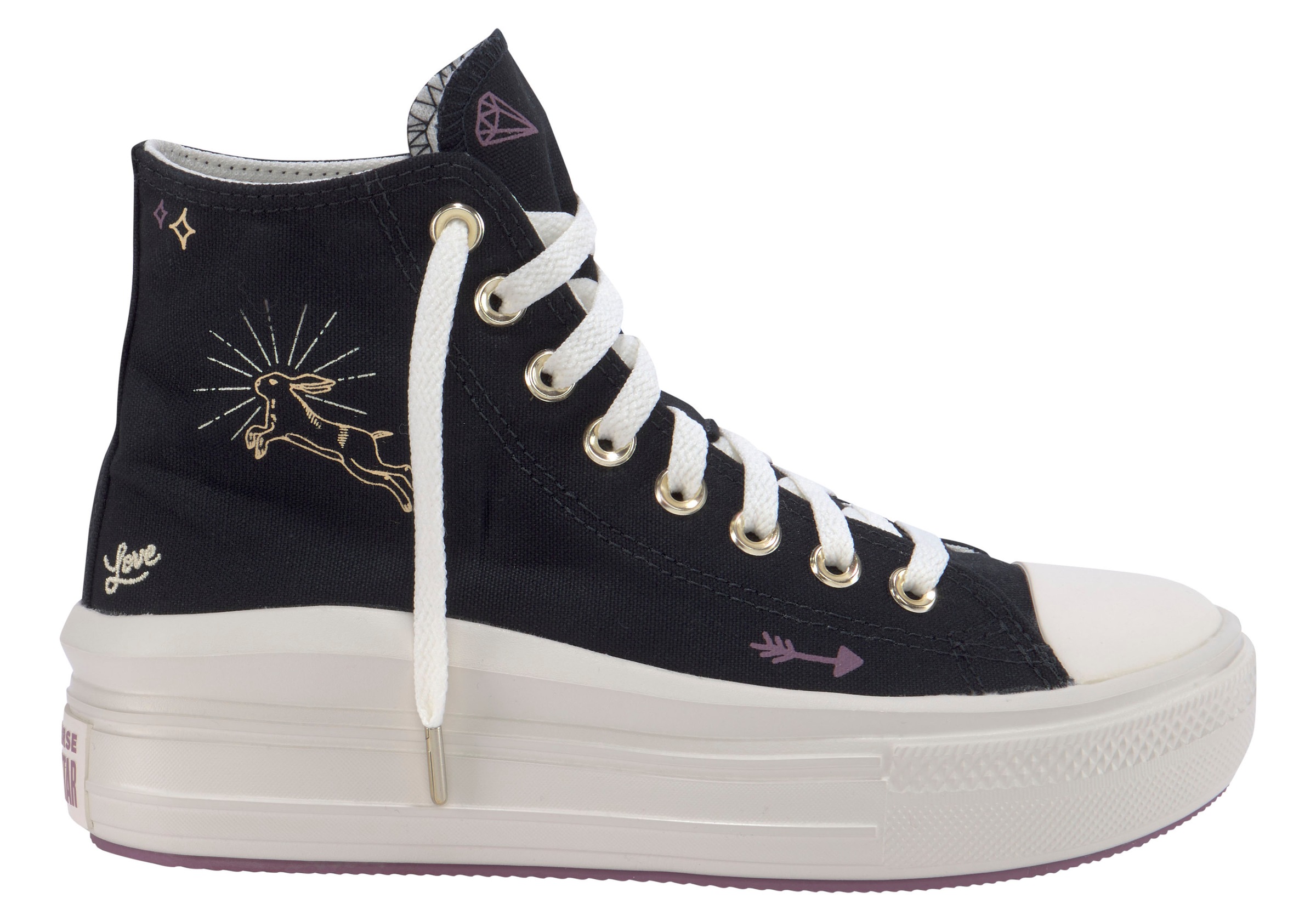 Black platform converse uk on sale