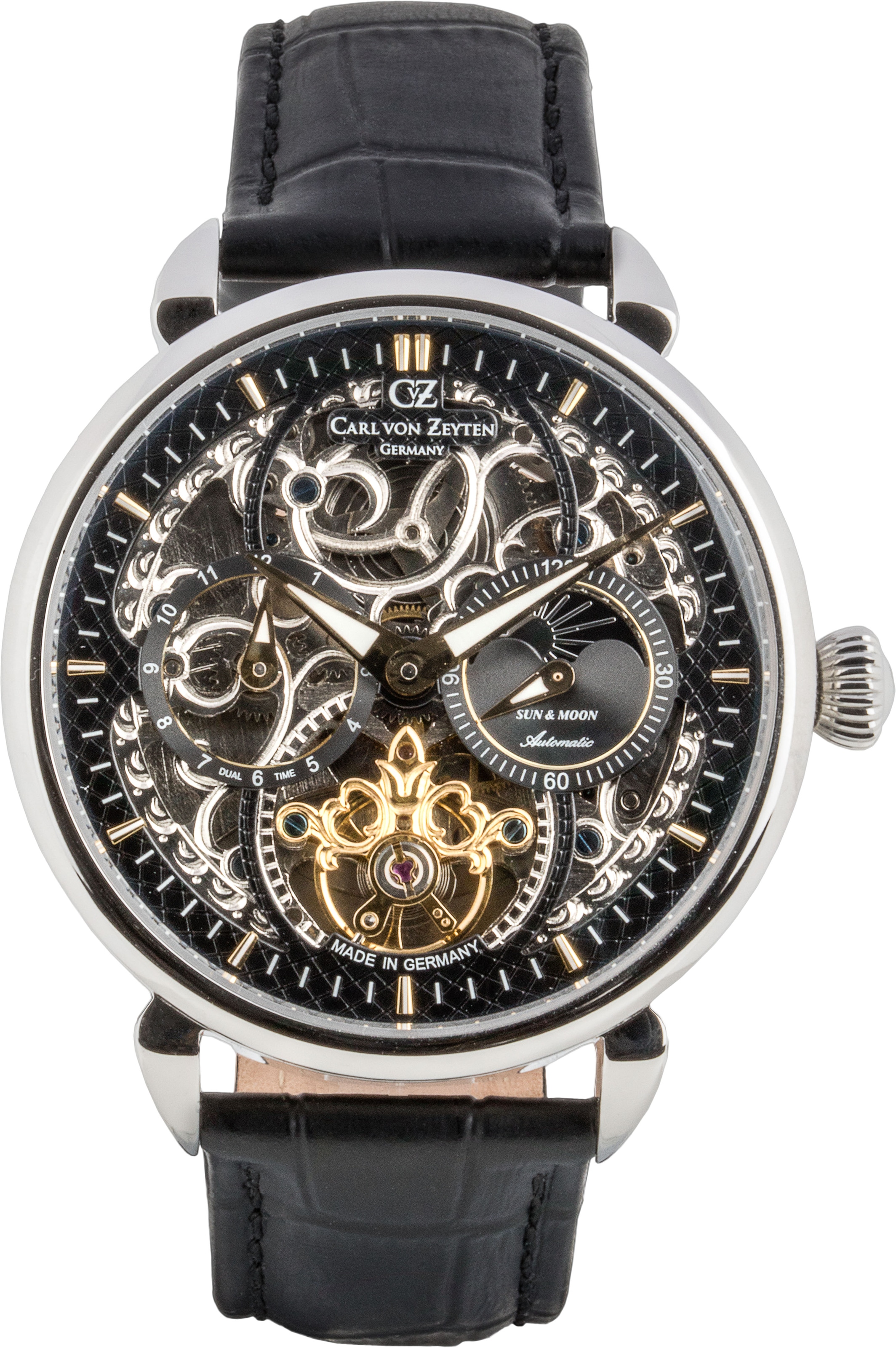 Carl von Zeyten Automatikuhr »Neukirch«, Armbanduhr, mechanische Uhr, Herrenuhr, Skelettuhr, Made in Germany
