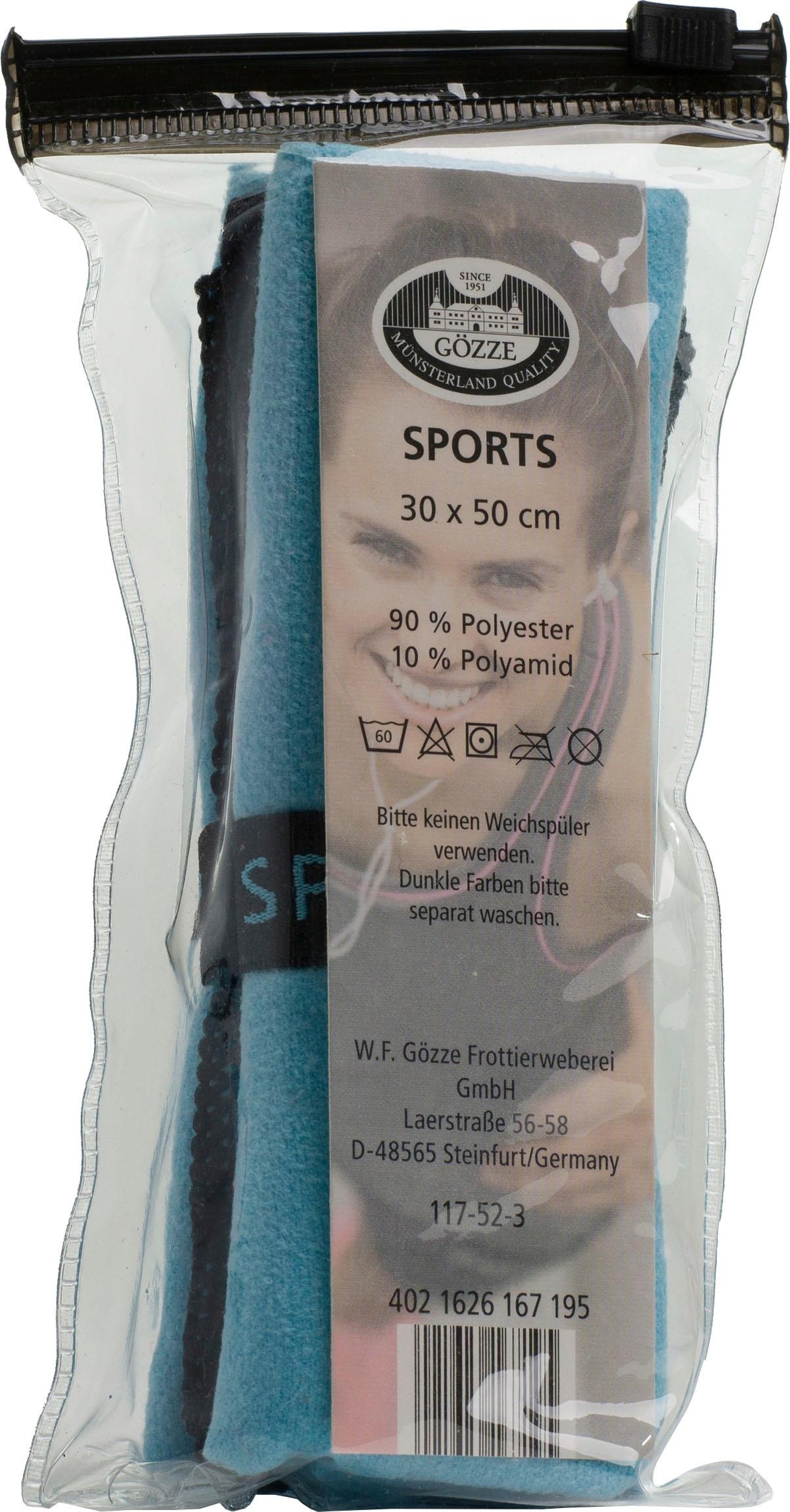 Gözze Sporthandtuch »Sports by Gözze«, (3 St., 3er Set Sporthandtücher 30 x 50 cm), im Set, schnell trocknend, Mikrofaser, für Sport, Reisen & Camping