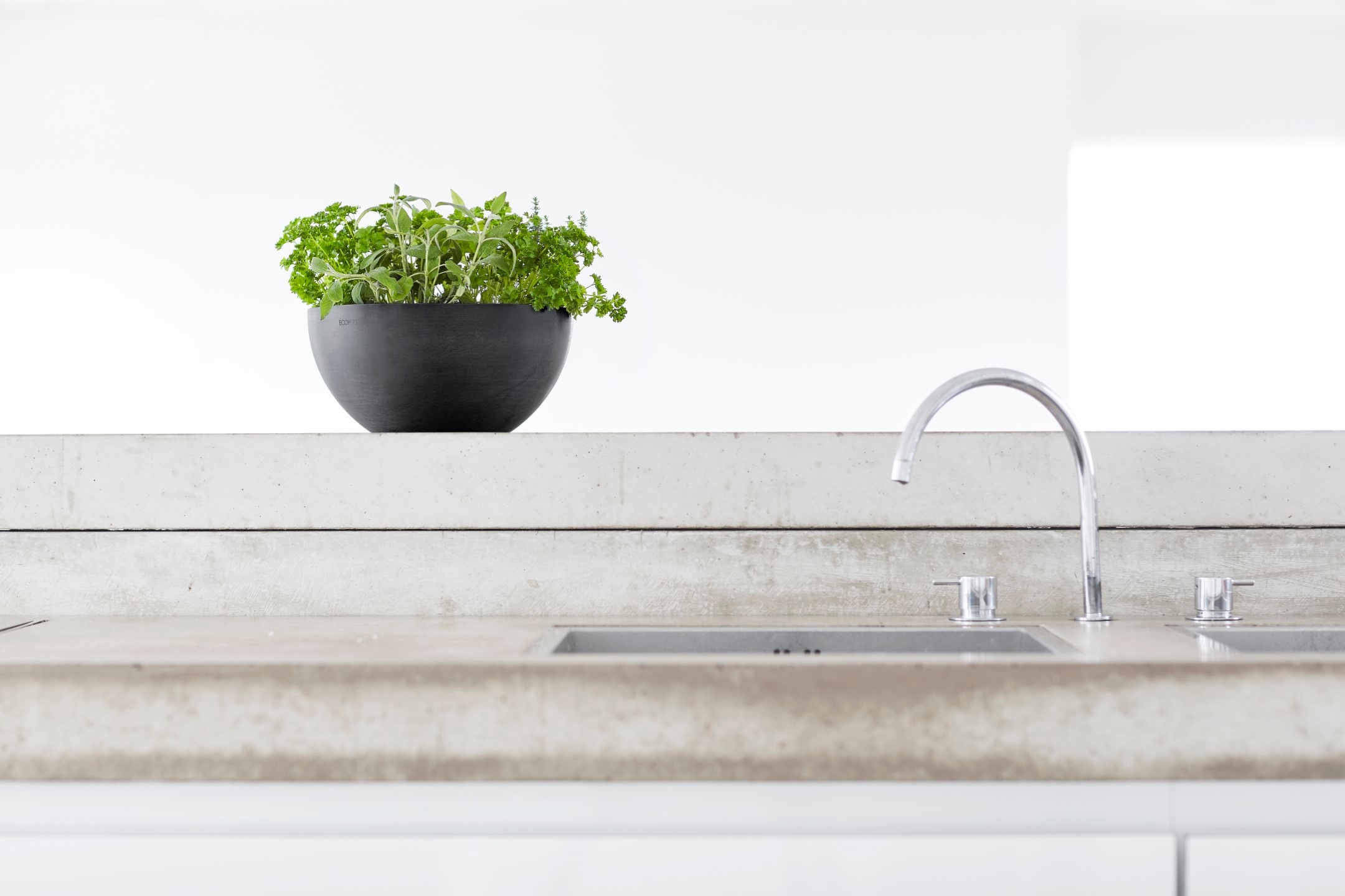 ECOPOTS Blumentopf »BRUSSELS Dark Grey«, BxTxH: 25x25x12 cm