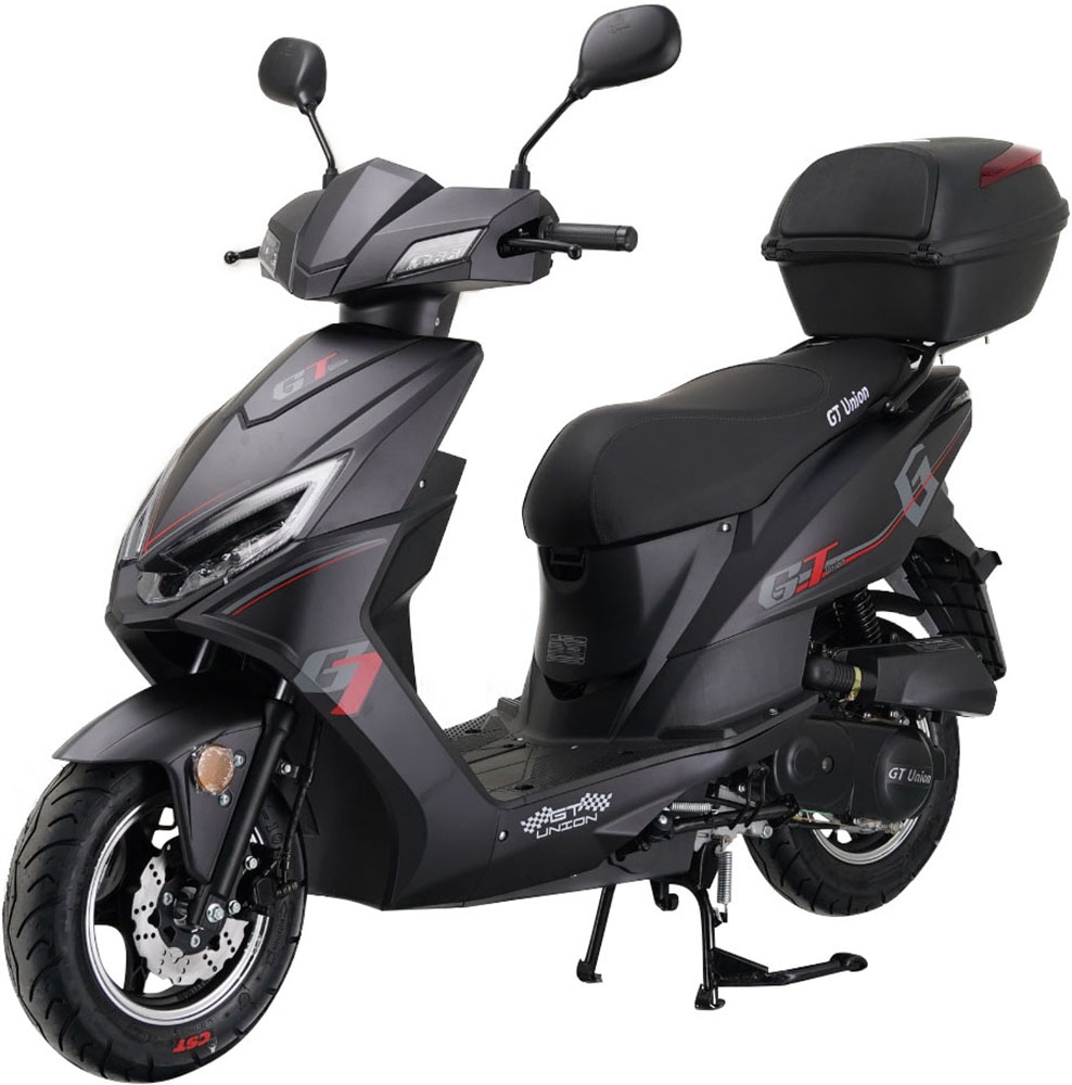 GT UNION Motorroller »Sonic X 45«, 49,6 cm³, 45 km/h, Euro 5, 3 PS, (Komplett-Set, 2 tlg.), Luftgekühlter Motor