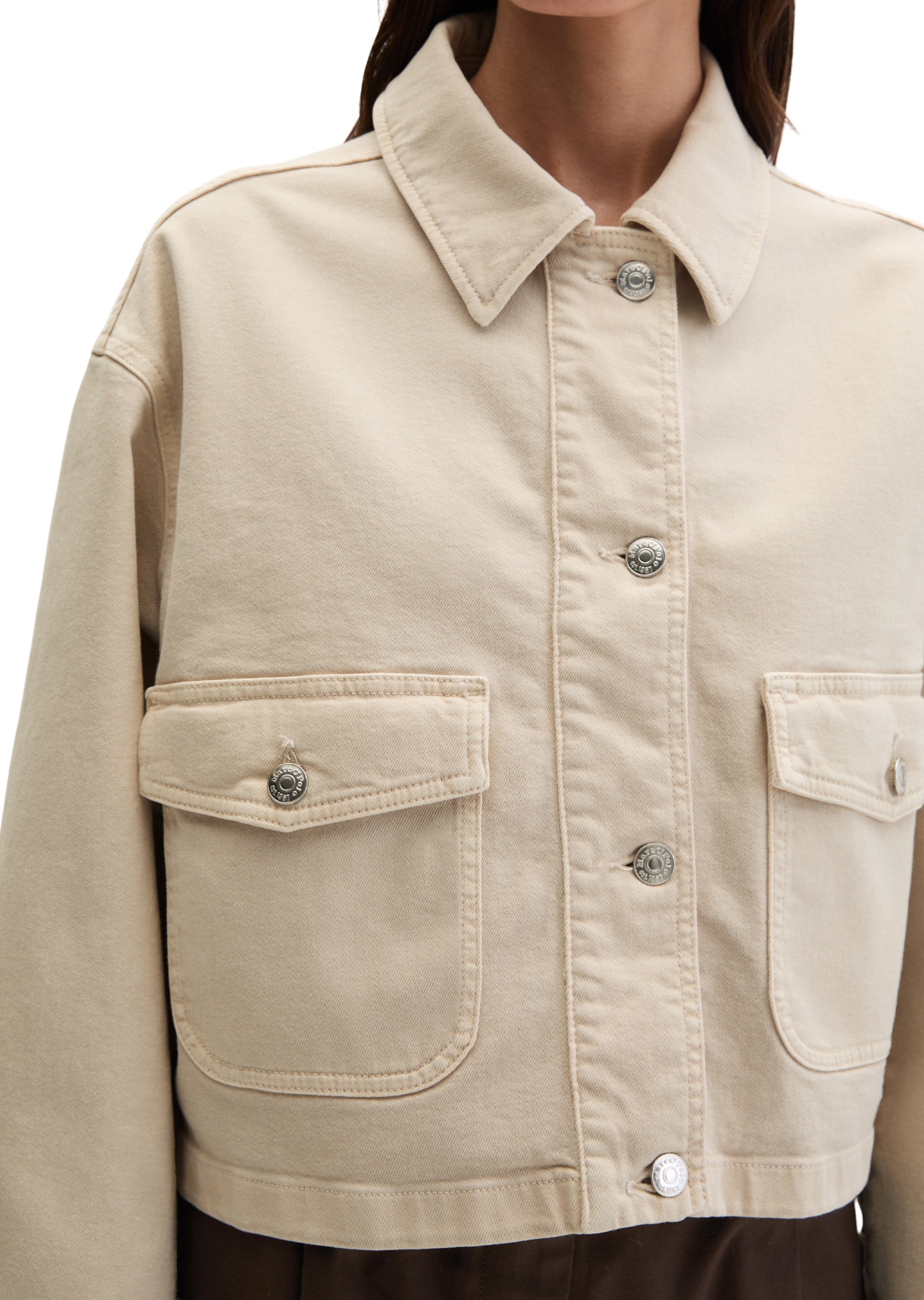 Marc O'Polo Jeansjacke »aus Garment dyed Baumwolle« ohne Kapuze