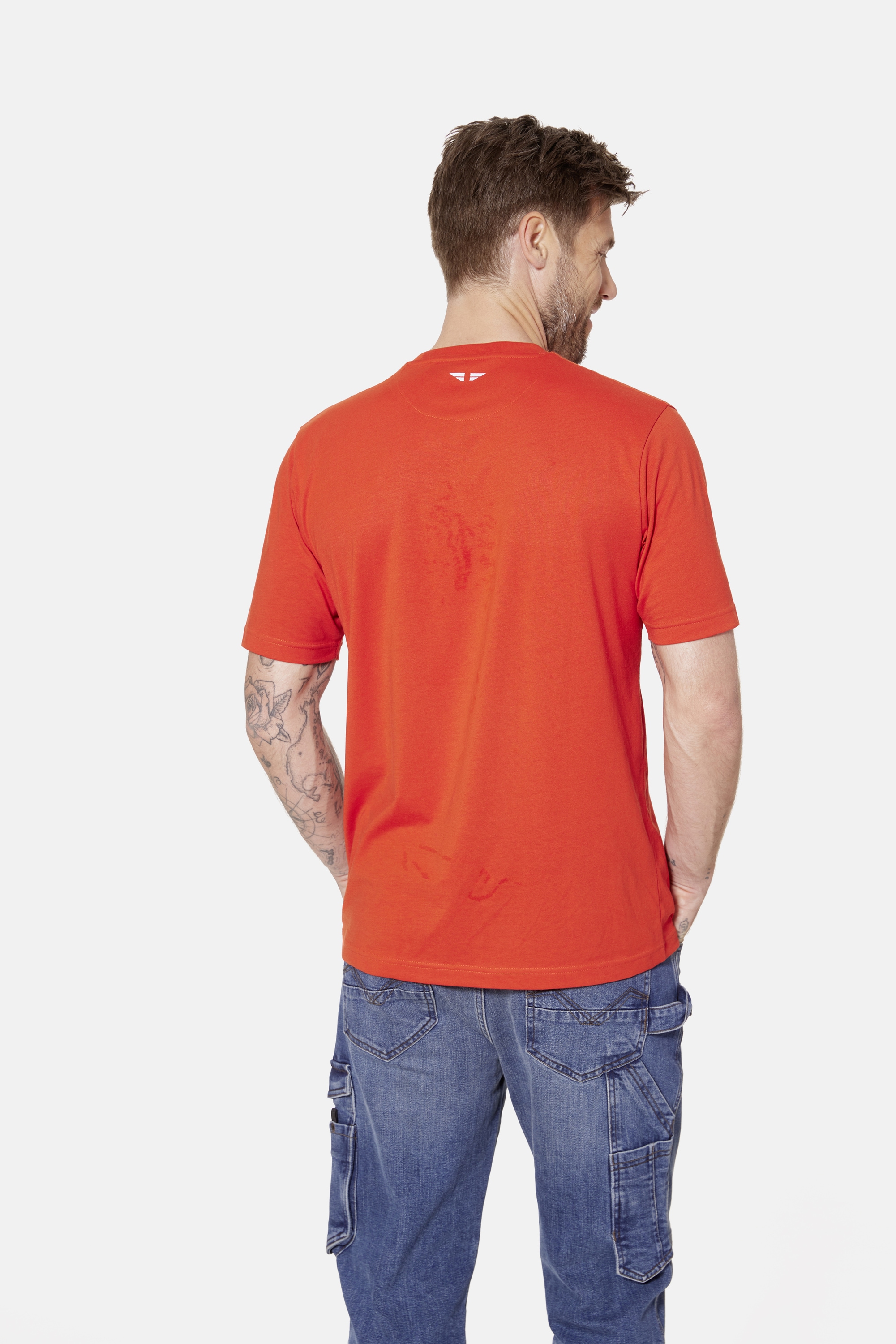 HERO by John Medoox Businessshirt »Workwear T-Shirt mit Logoprint«, T-Shirt mit Logoprint Funktionsqualitätfür Herren