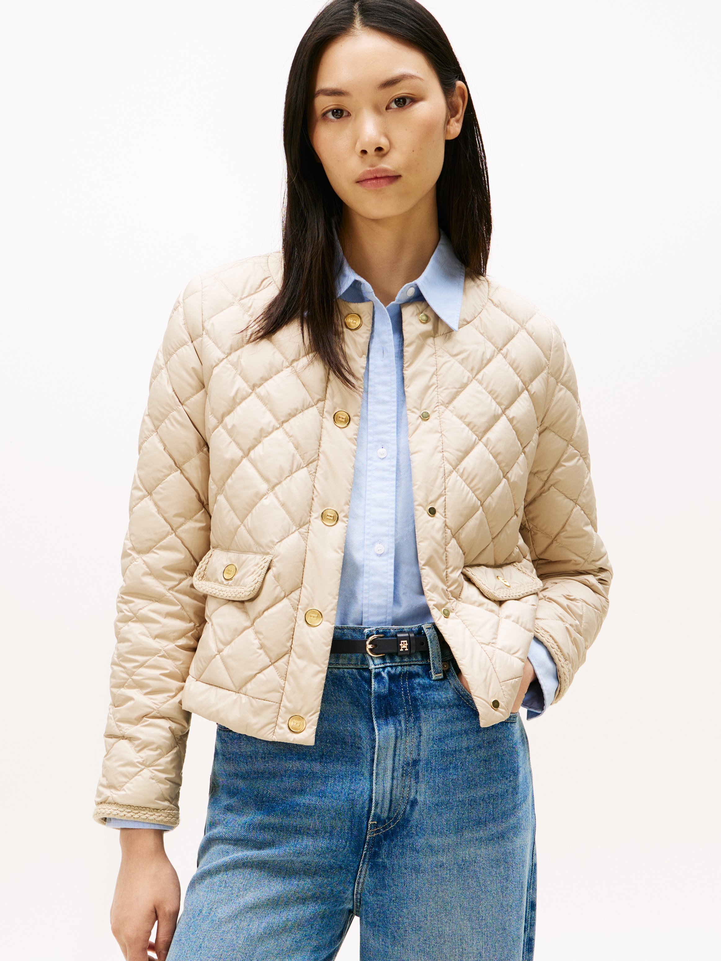 Tommy Hilfiger Steppjacke "G/BUTTON QUILTED REG LADY JACKET" günstig online kaufen
