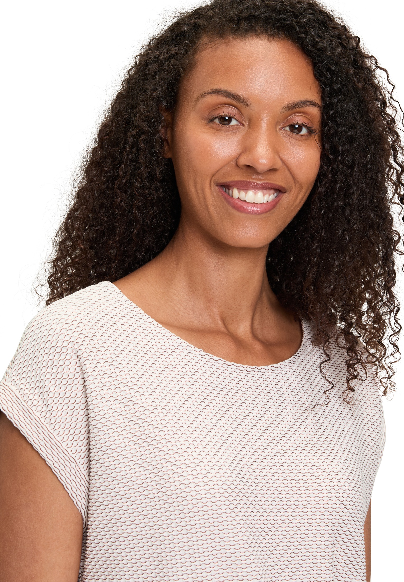 Betty&Co Kurzarmshirt »Betty & Co Casual-Shirt mit Wellenstruktur«, (1 tlg.), Struktur