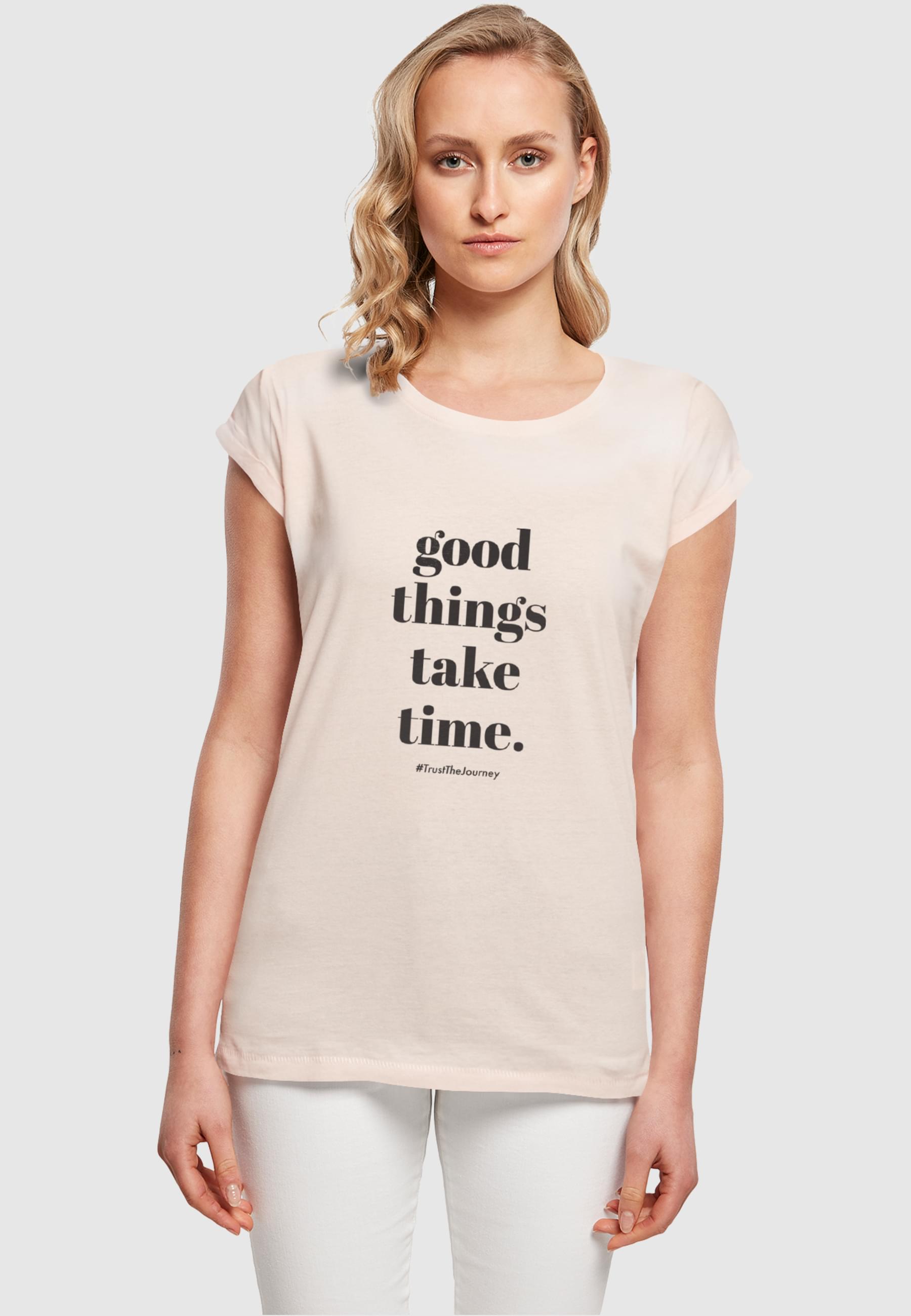 Thumbnail - Merchcode T-Shirt "Merchcode Damen Ladies Good Things Take Time T-Shirt", (1 tlg.)
