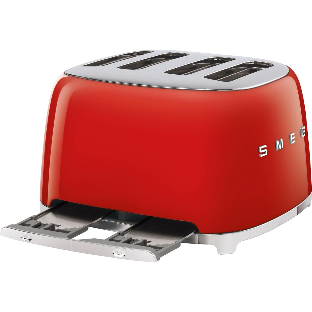 Smeg Toaster »TSF03RDEU«, 4 kurze Schlitze, 3000 W