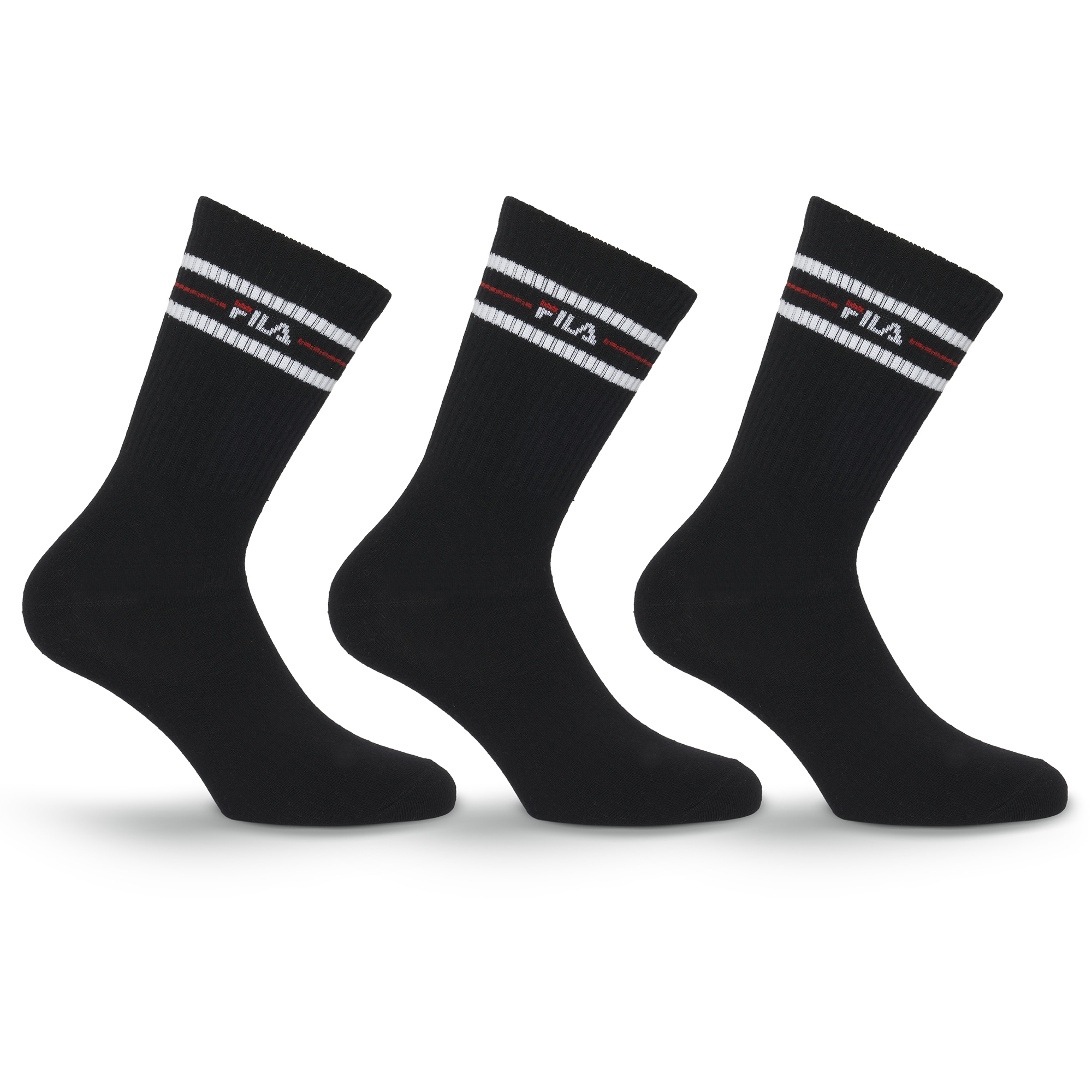 Fila Socken »UNISEX LIFESTYLE PLAIN SOCKS« 3 Paar, 3 Paar tlg. mit Logo-Schriftzug