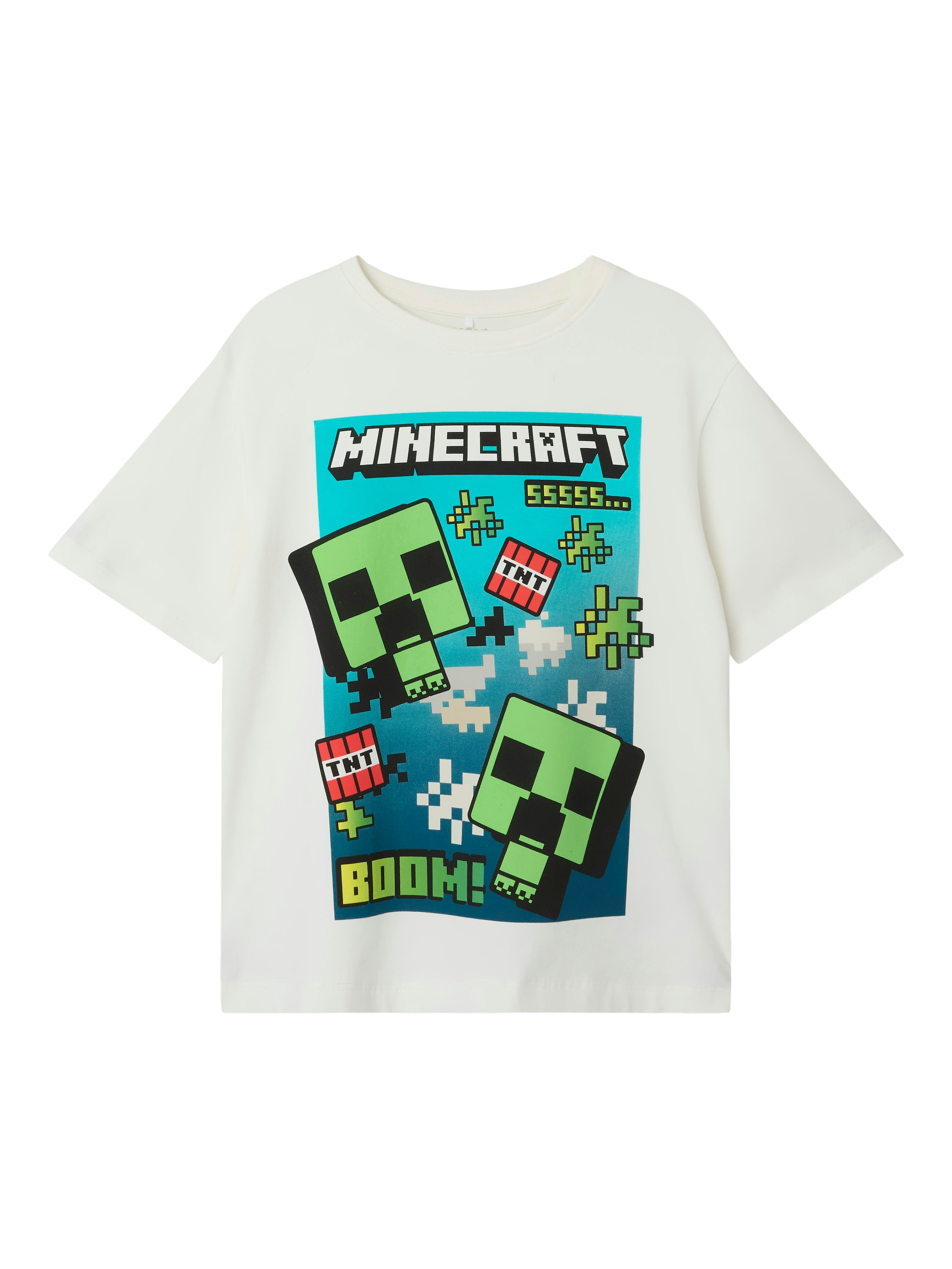 Name It T-Shirt »NKMMUS MINECRAFT NREG SS TOP NOOS BFU«, mit großem Minecraft-Frontmotiv
