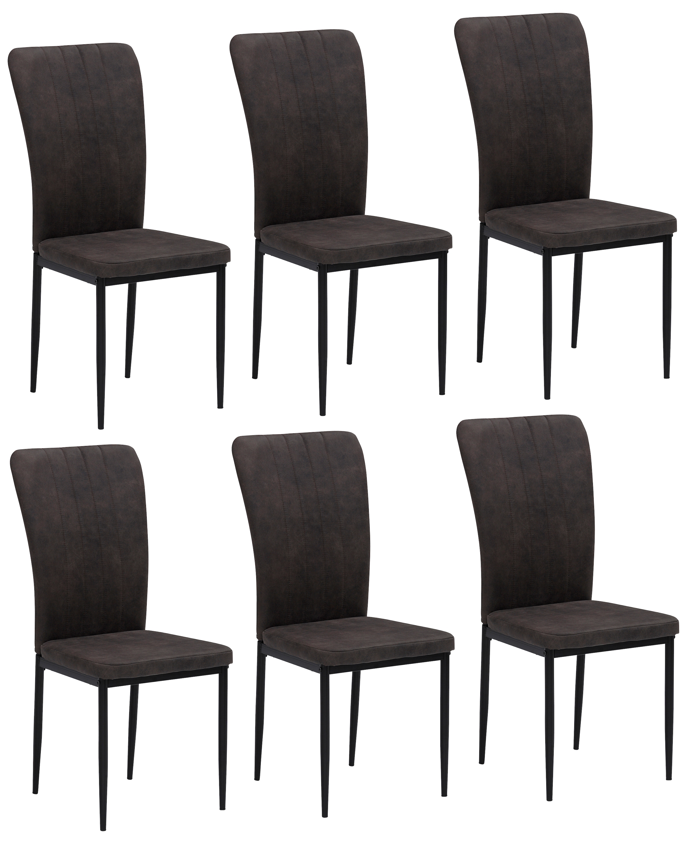 Home affaire 4-Fußstuhl "Bergamo" (Set) 6 Stk.erhältlich in Samt, Vintage-M günstig online kaufen