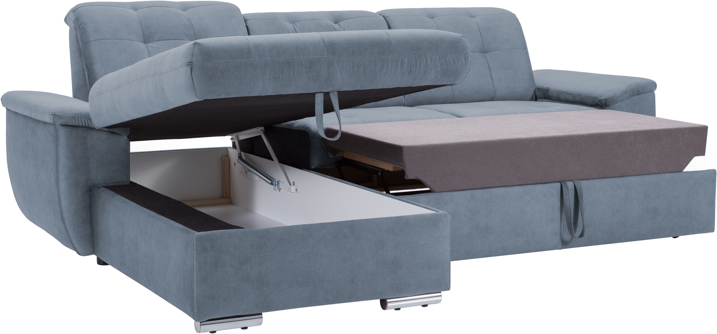 Canapé d'Angle Exxpo Derby Light Denim Bleu 6