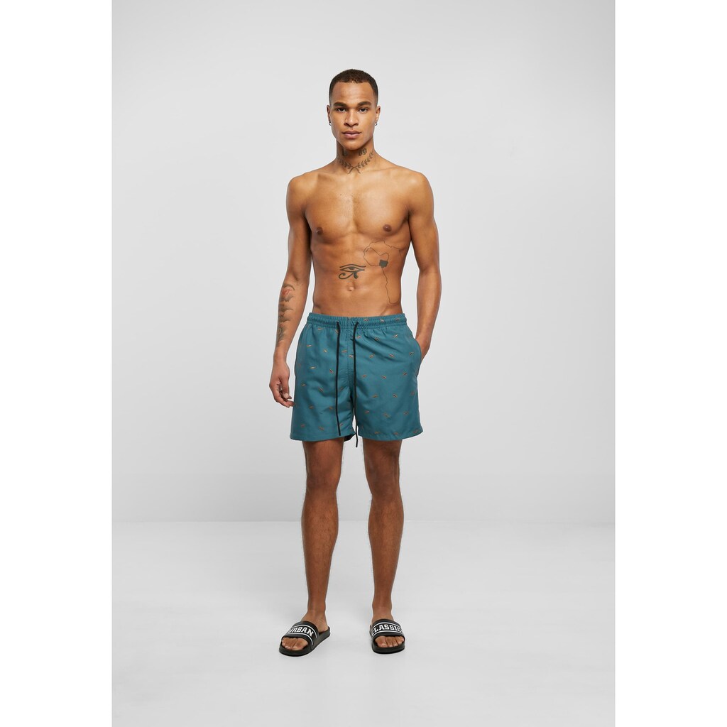 URBAN CLASSICS Badeshorts »Urban Classics Herren Embroidery Swim Shorts«