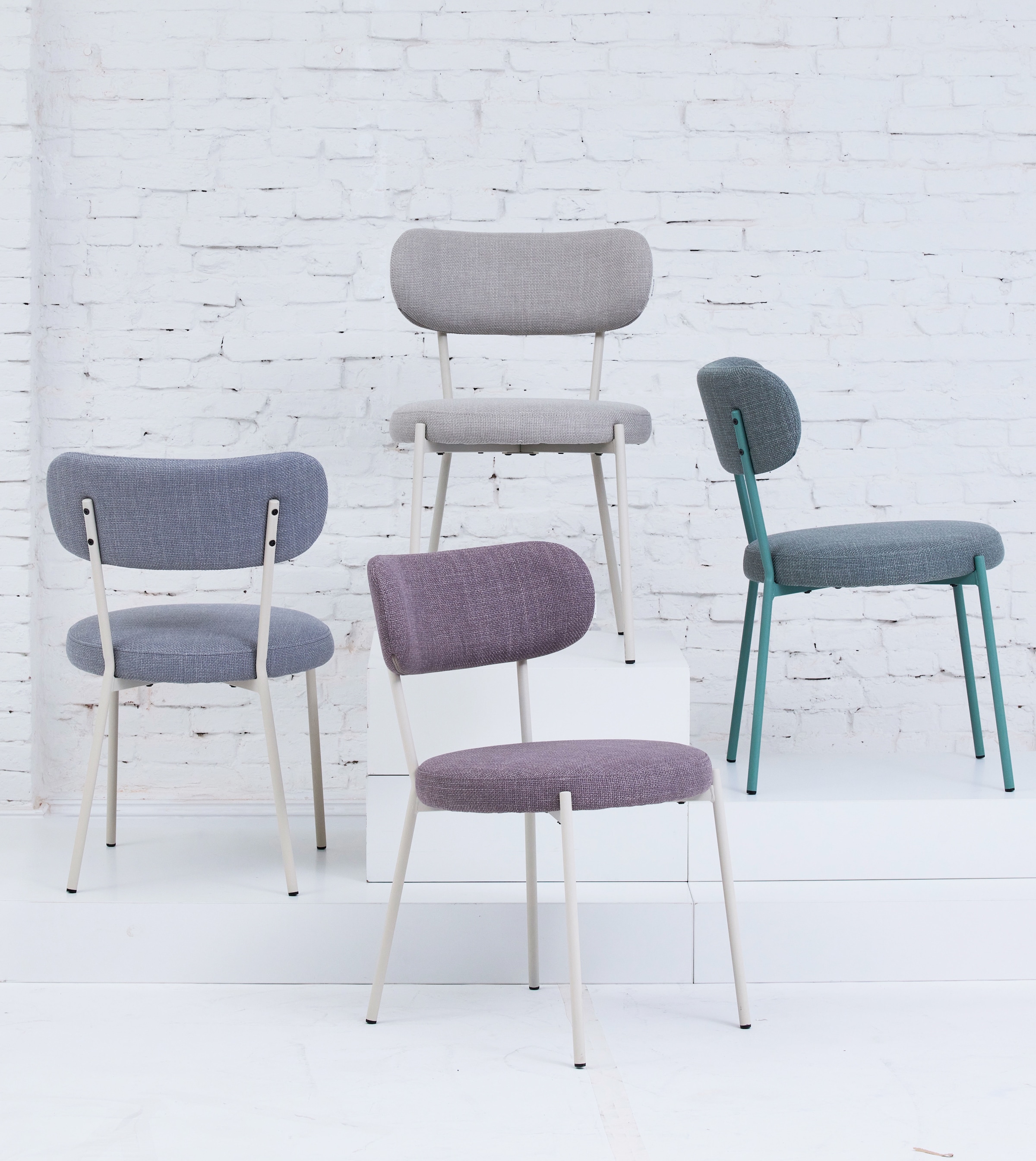 TOM TAILOR HOME 4-Fußstuhl »SOFT PAD CHAIR« (Set) 2 Stk.Esszimmerstuhl, 4-Fußgestell, mit Rückenausschnitt