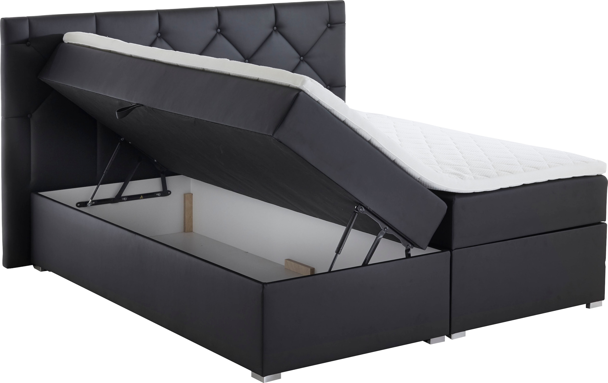 ATLANTIC home collection Boxbett »Meike«, mit XXL-Bettkasten und Topper