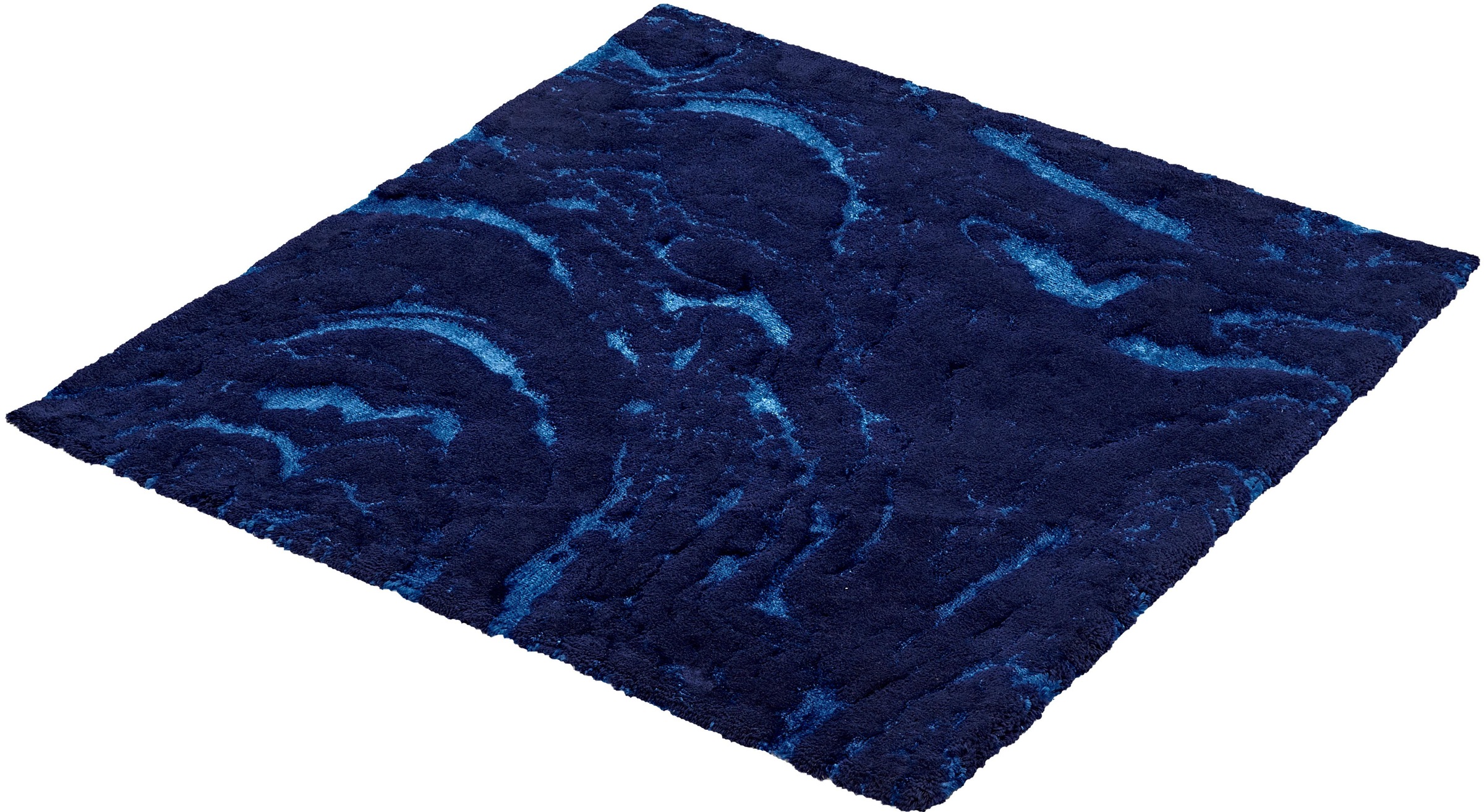 Kleine Wolke Badematte »Everglades«, rutschhemmend beschichtet, fußbodenheizungsgeeignet, Badteppich, modernes Design, Hoch-Tief Effekt, aus Baumwolle & Viskose