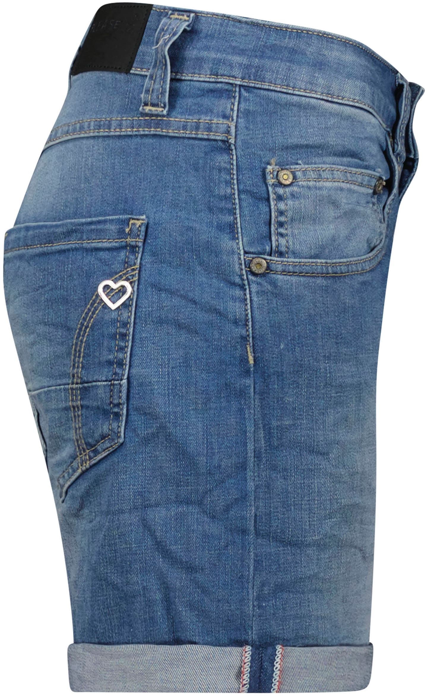 Please Jeans Shorts, mit sichtbarer Knopfleiste