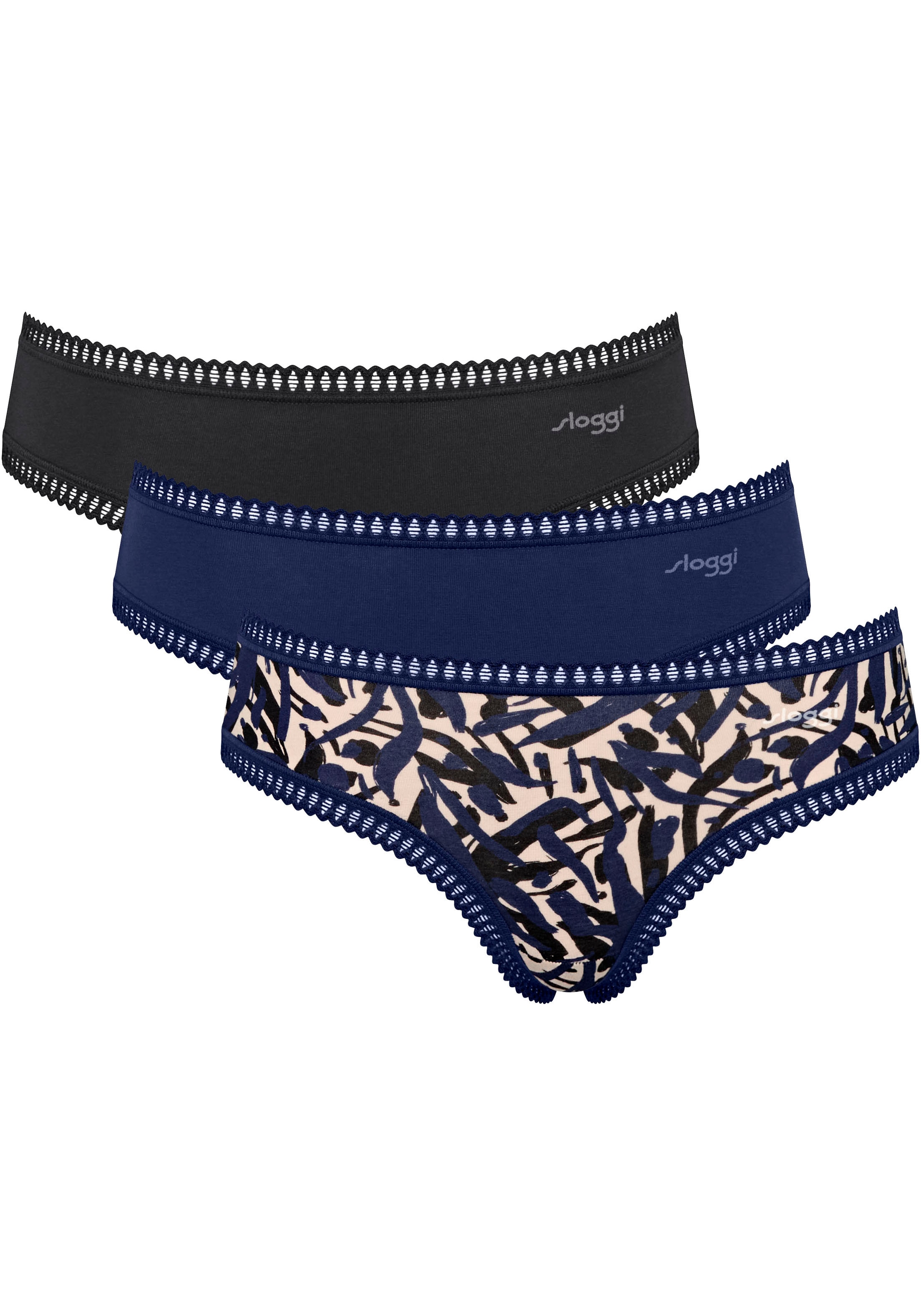 sloggi Hipster "GO Crush", (3er Pack), Spitze, elastisch, weich, Multipack, günstig online kaufen