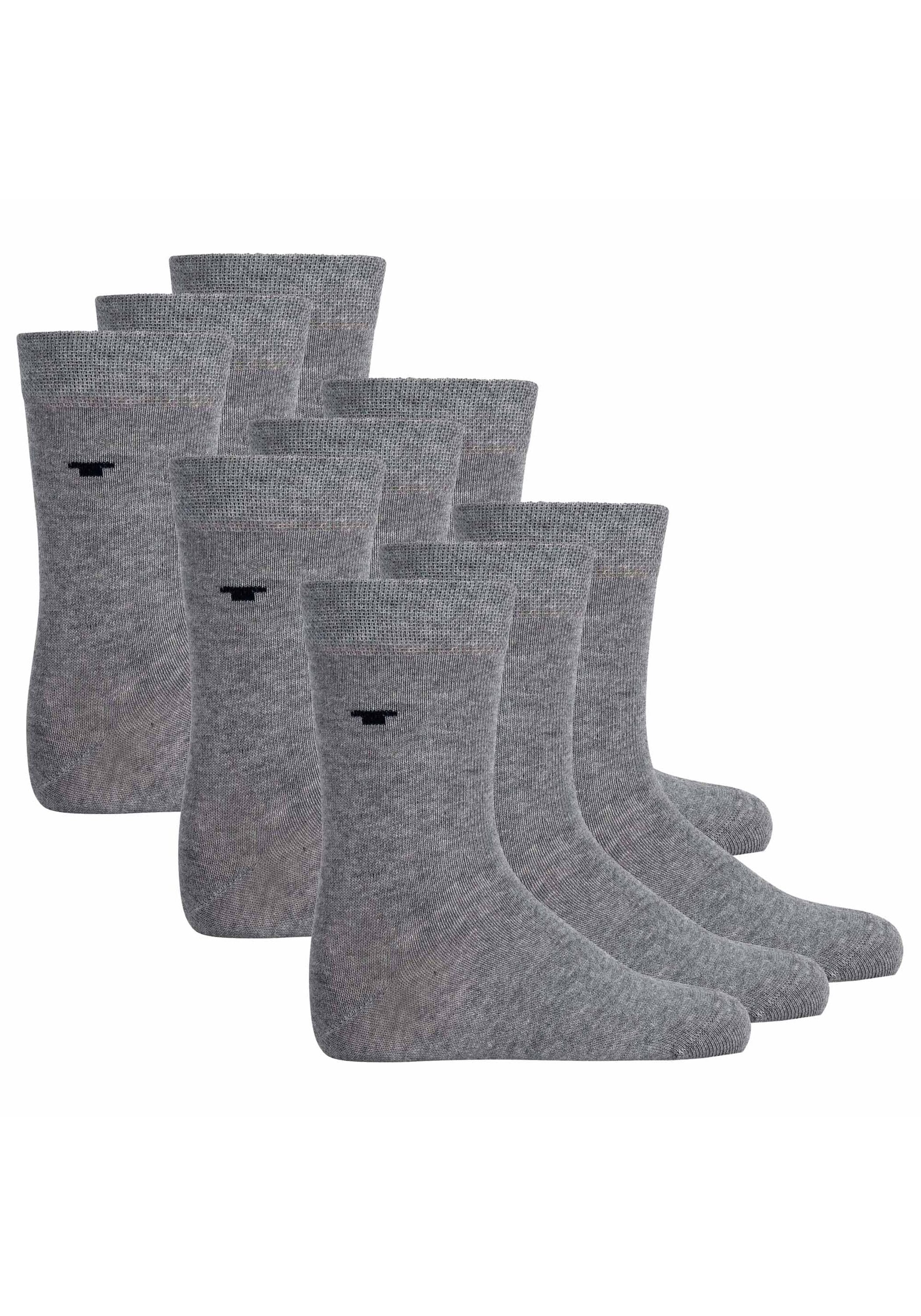 TOM TAILOR Mädchen Kurzsocken "Socken 9er Pack", Gr. 23, grau, Obermaterial: 77% Baumwolle CO. 20% Polyamid PA. 3% Elasthan EL., Socken
