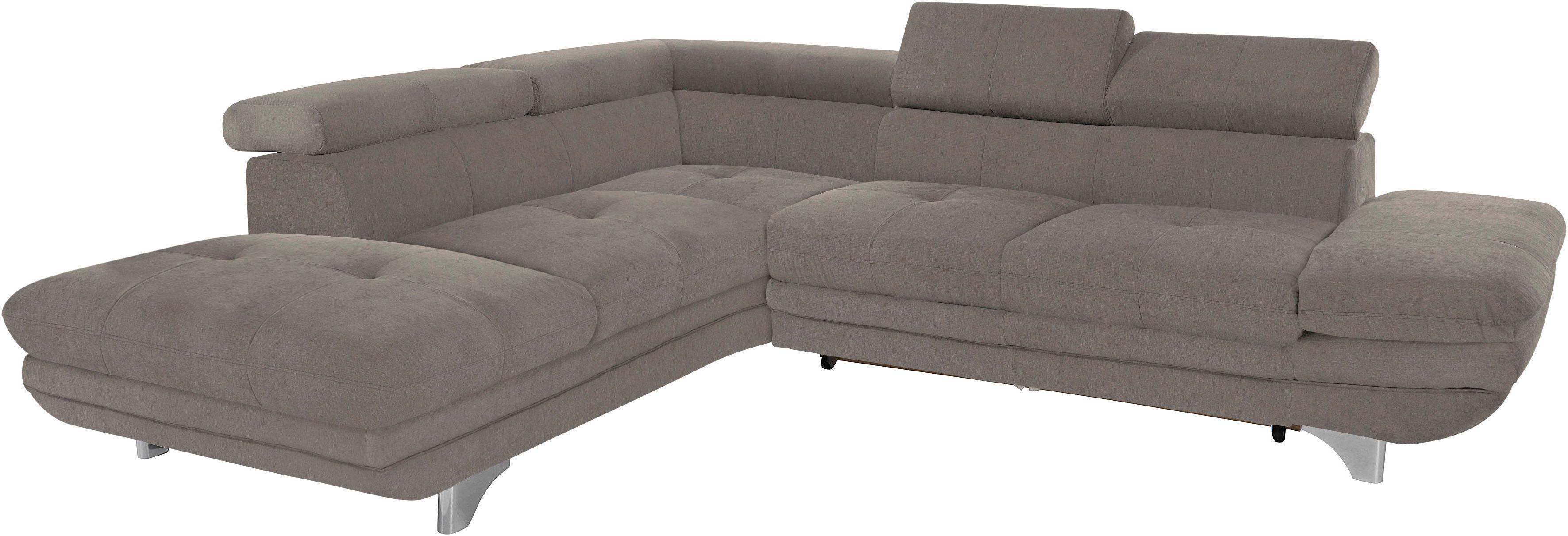 COTTA Ecksofa "Enterprise L-Form" mit Arm- & Kopfteilverstellung, wahlweise mit Schlaffunktion