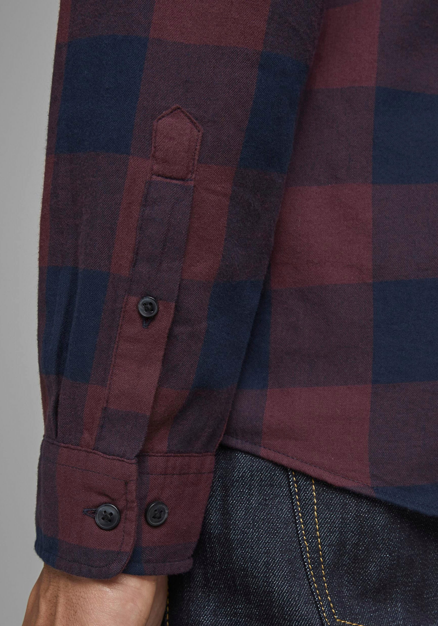 Jack & Jones Karohemd »JJ JJEGINGHAM TWILL SHIRT L/«