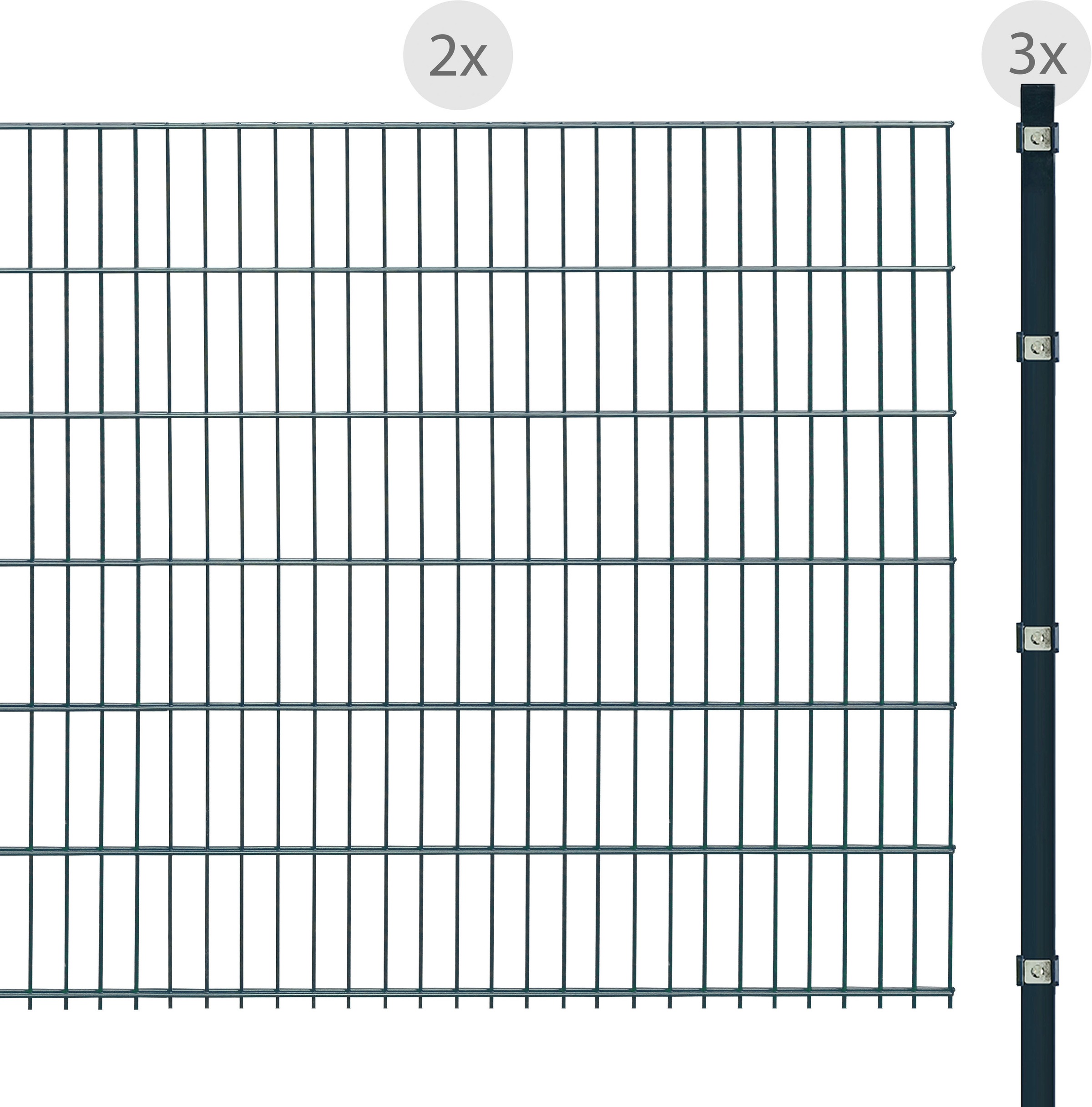 Arvotec Doppelstabmattenzaun »0021-0064-004«, 120 cm hoch, 2 Matten für 4 m, 3 Pfosten kaufen