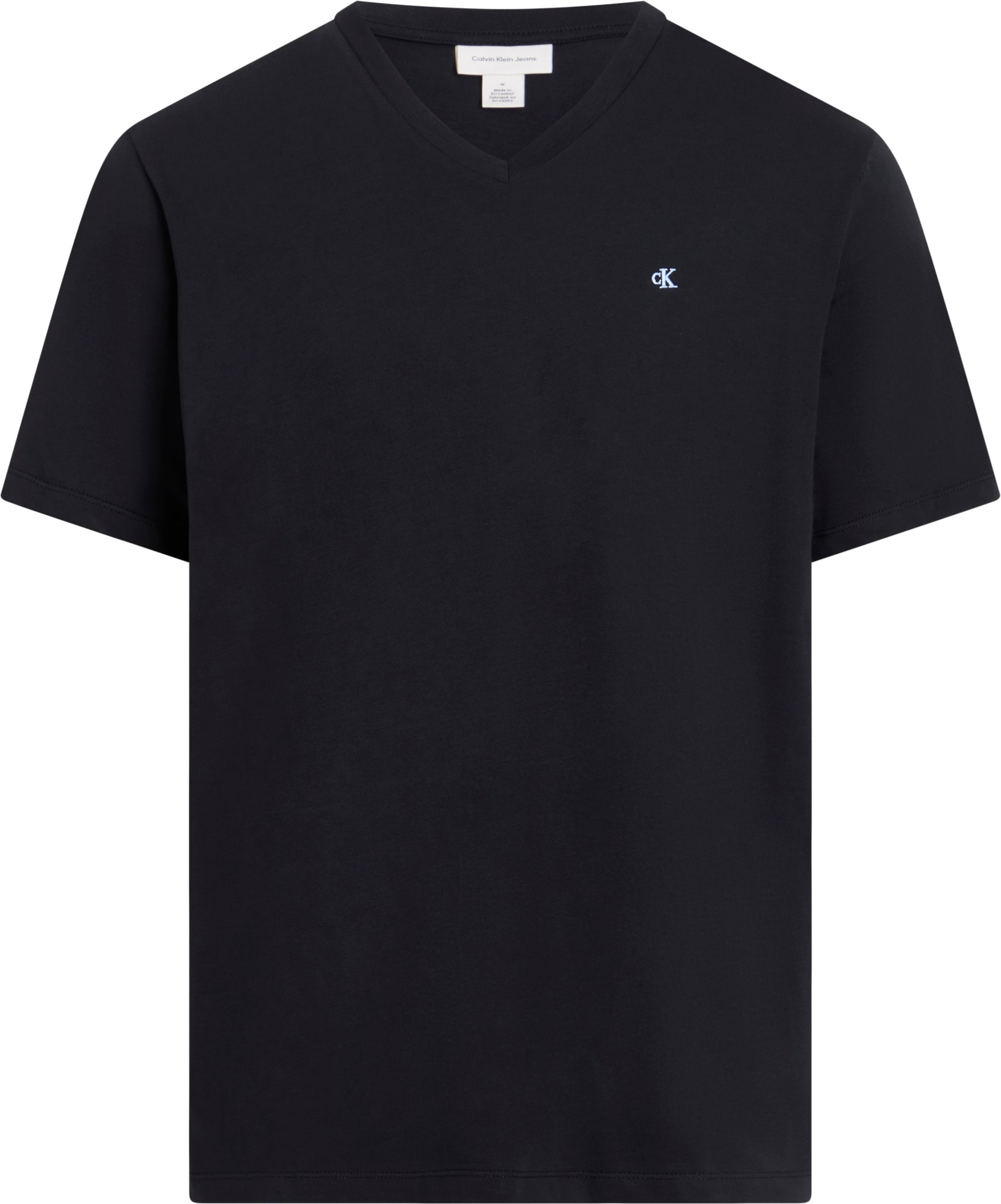 Calvin Klein Jeans T-Shirt "SS SMOOTH CTTN SOLID VNECK TEE", mit Logosticke günstig online kaufen